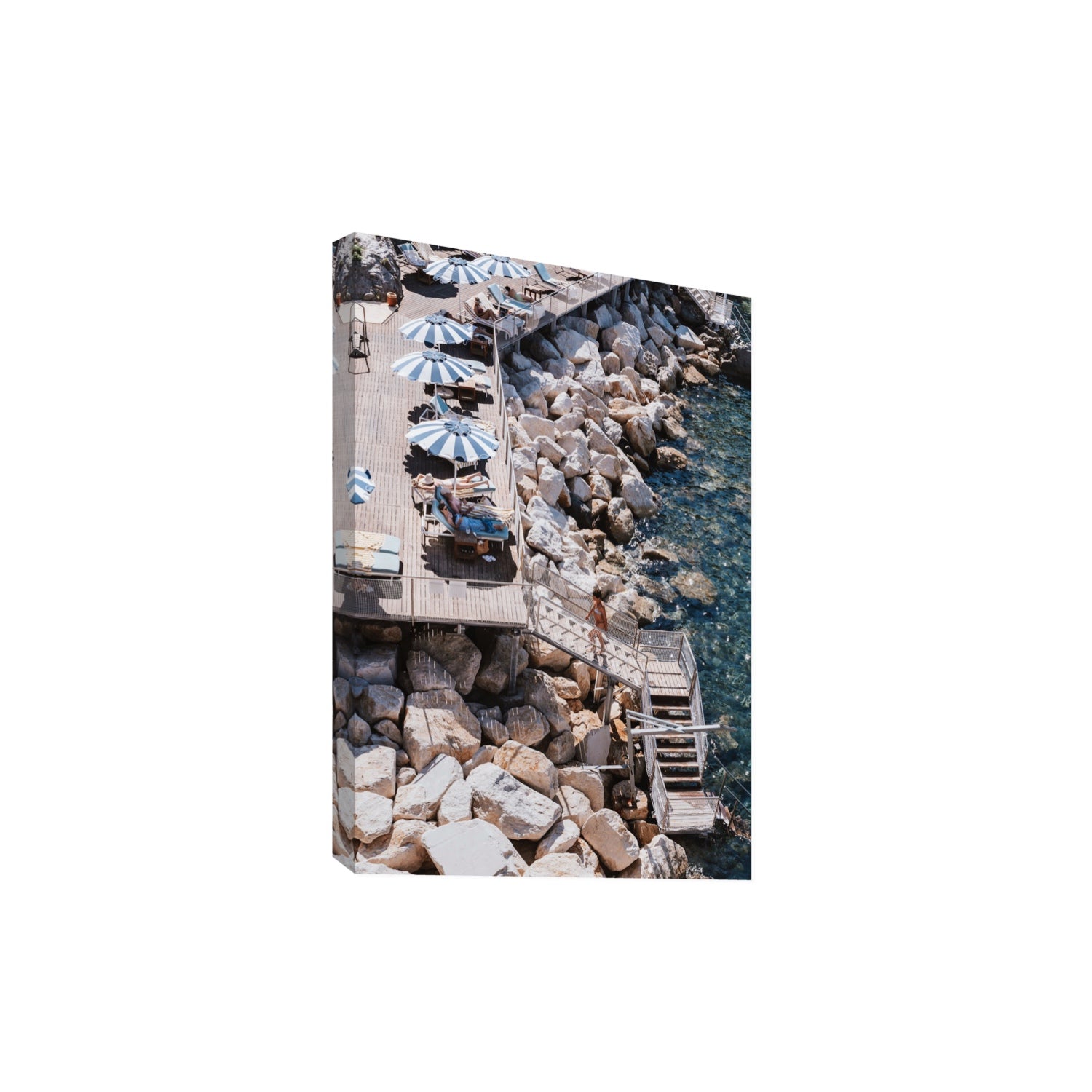Life On The Shore fine art print, Ischia, Italy, Extra Large, Stretched Canvas