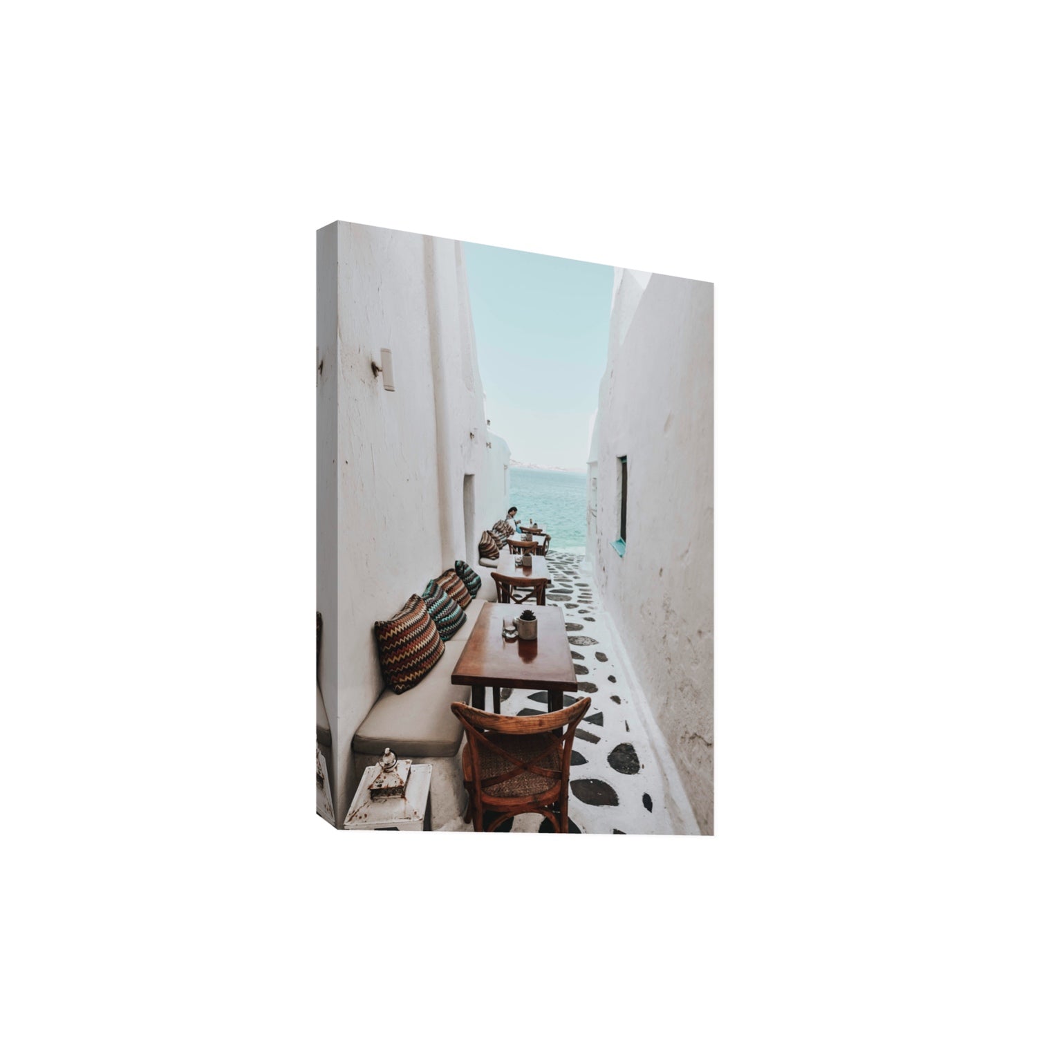 Trip Down Memory Lane fine art print, Mykonos, Greece, Extra Large, Stretched Canvas