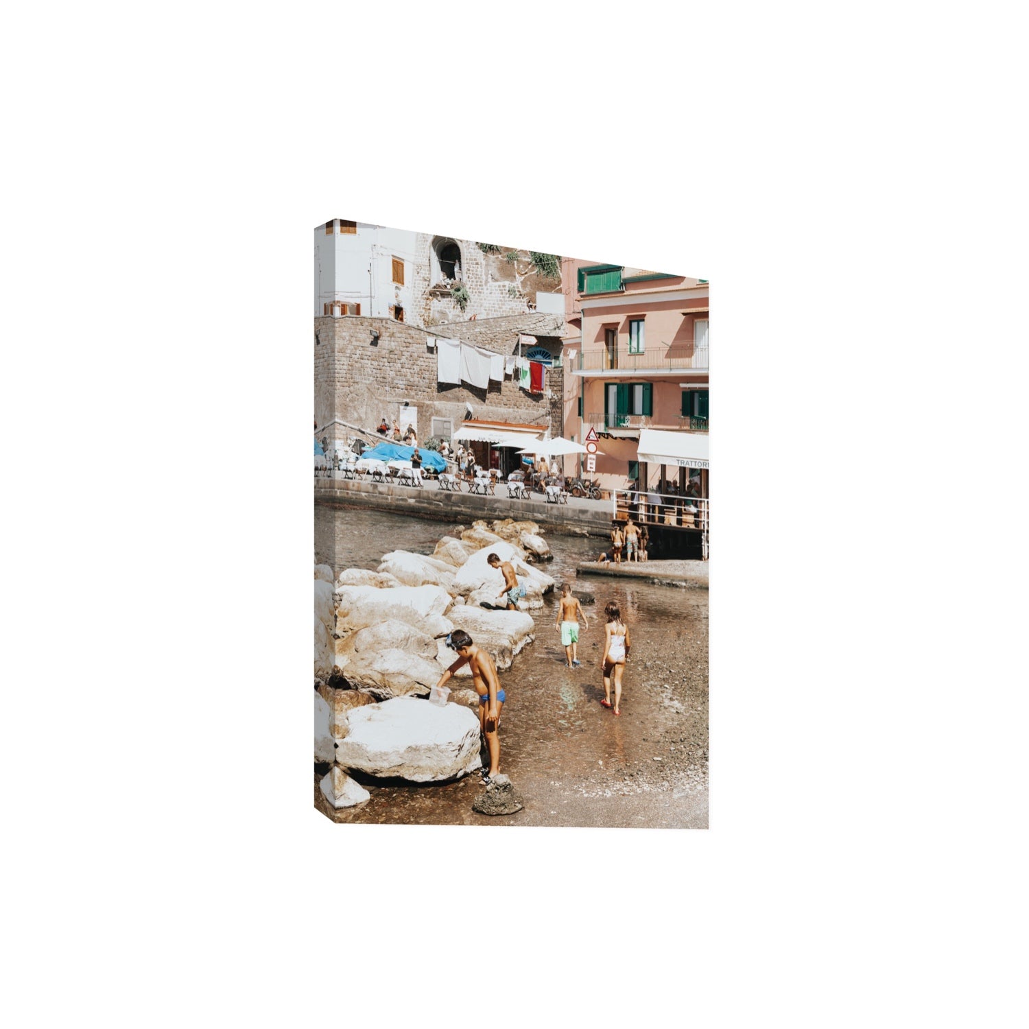 The Beachcombers Sorrento beach coastal wall art Extra Large stretched canvas print