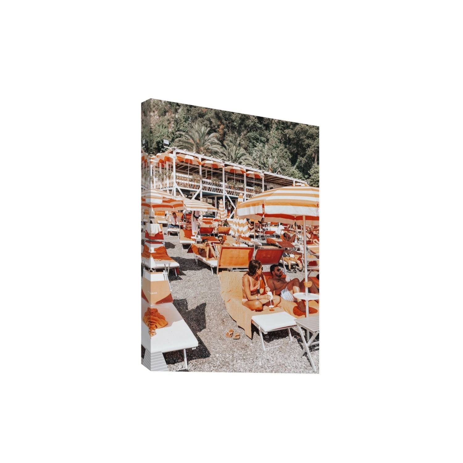 Lounging In Lido fine art print, Positano, Italy, Extra Large, Stretched Canvas