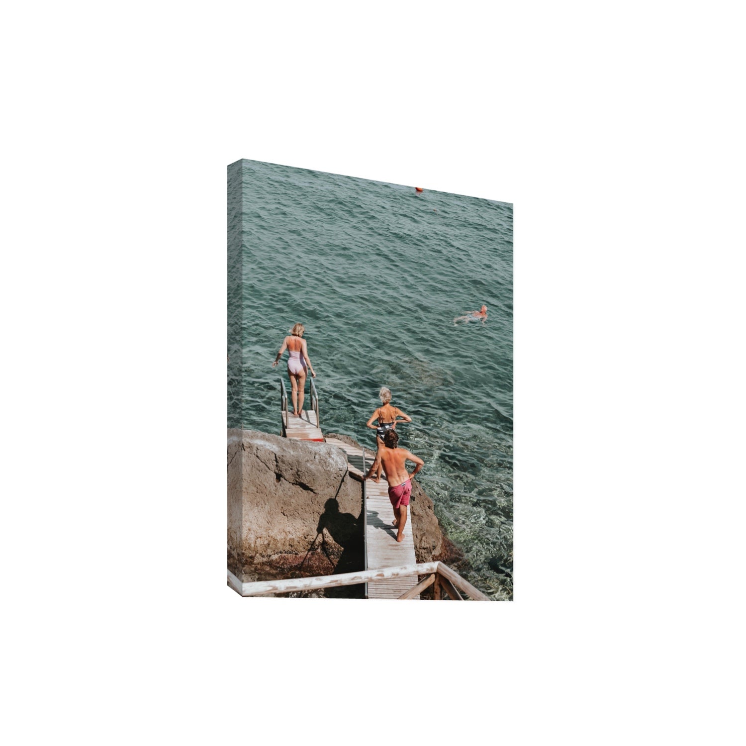 Freewheeling Spirit Tuscany coastal Italian wall art Extra Large stretched canvas print