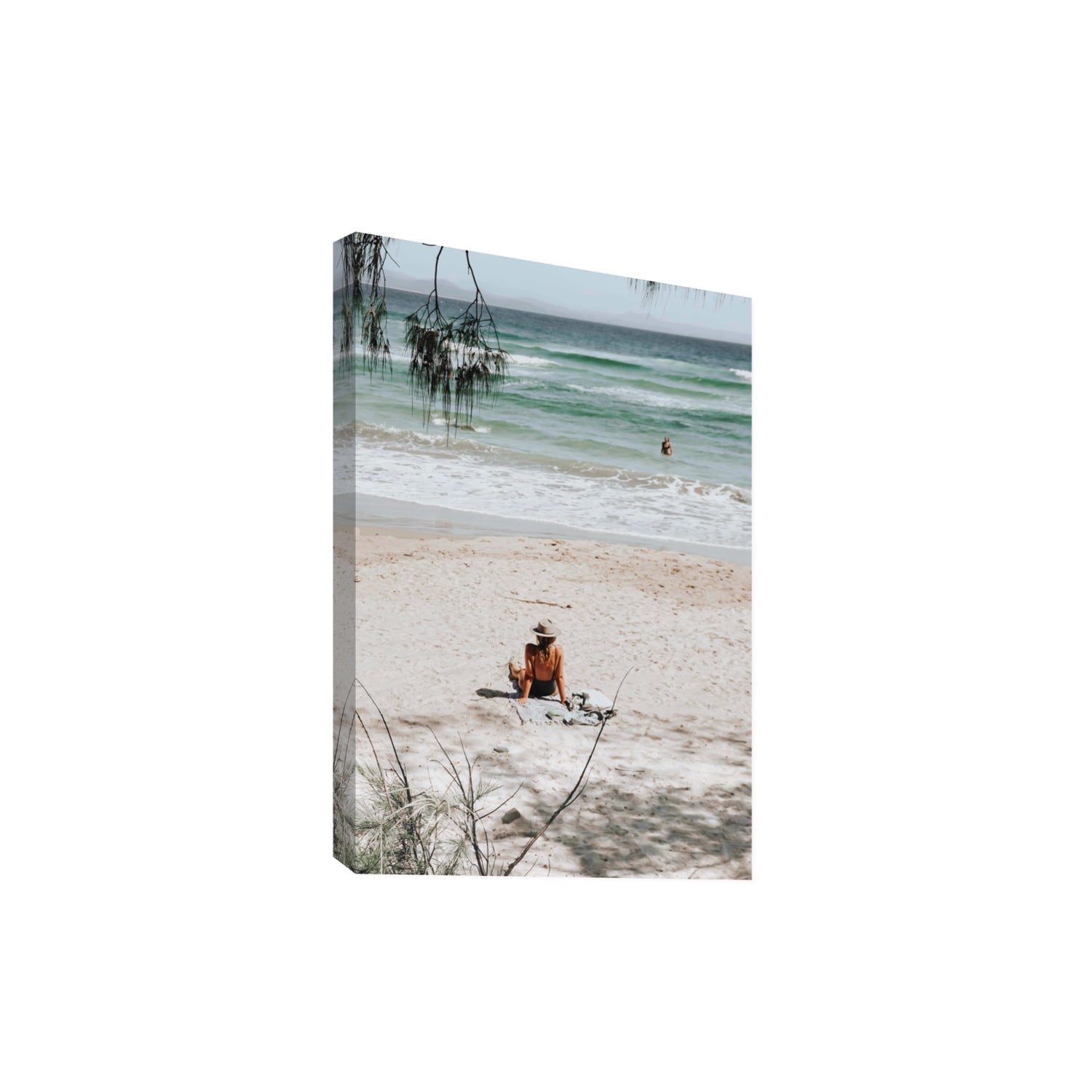Take It Easy Byron Bay beach coastal decor wall art Extra Large stretched canvas print