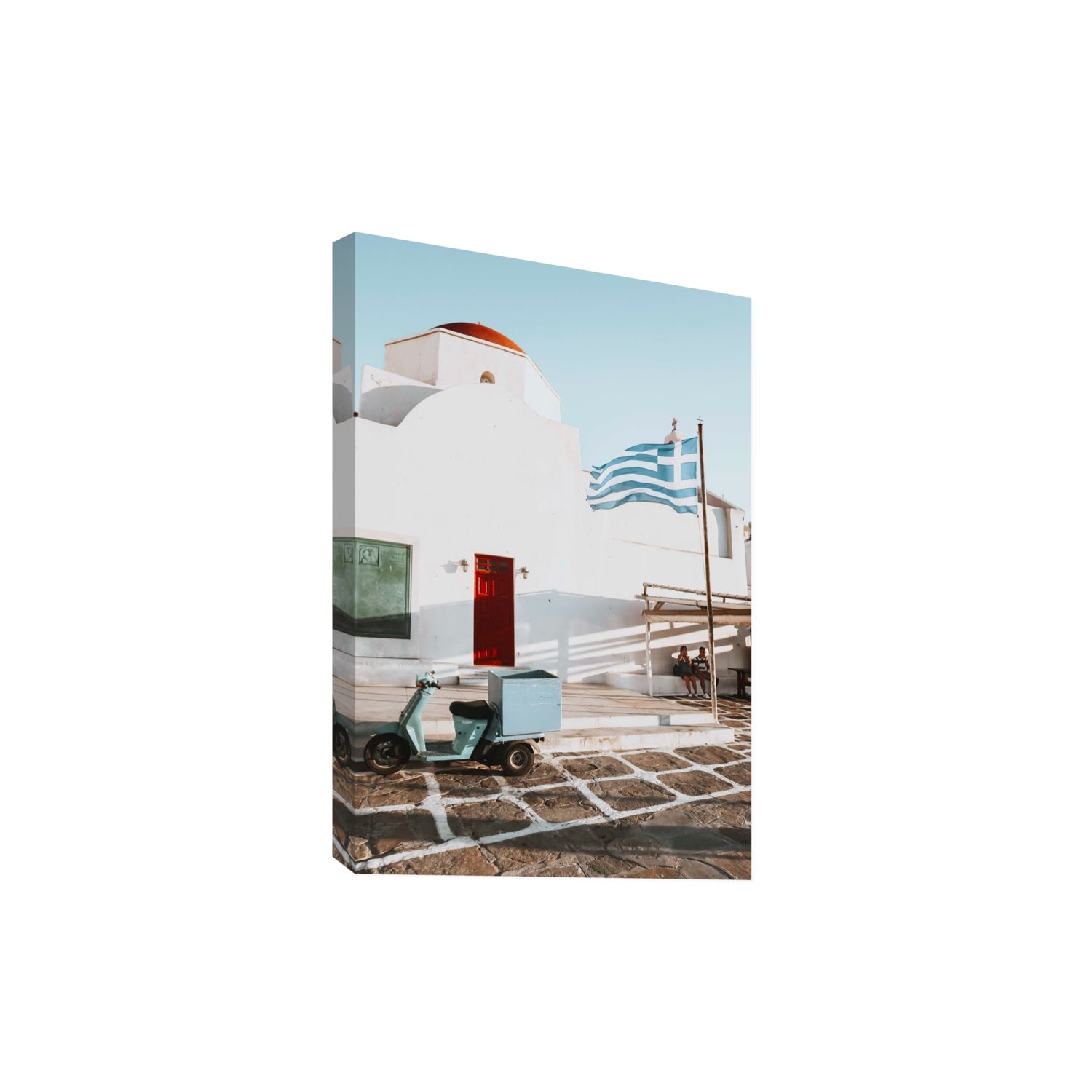 Mykonos Postcard fine art print, Mykonos, Greece, Extra Large, Stretched Canvas