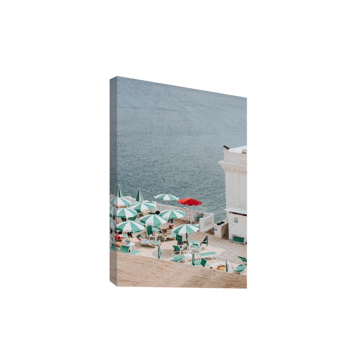 Lido Italiano Puglia beach Italian wall art Extra Large stretched canvas print