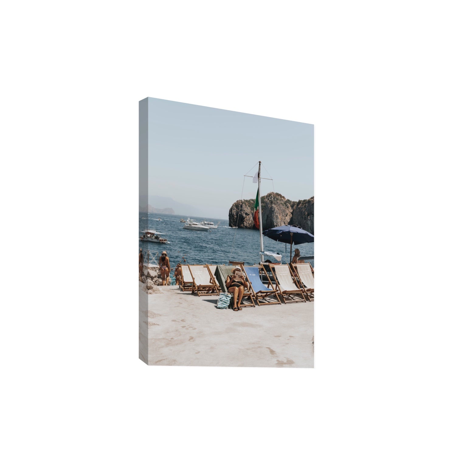 Vintage Sun Goddess fine art print, Capri, Italy, Extra Large, Stretched Canvas