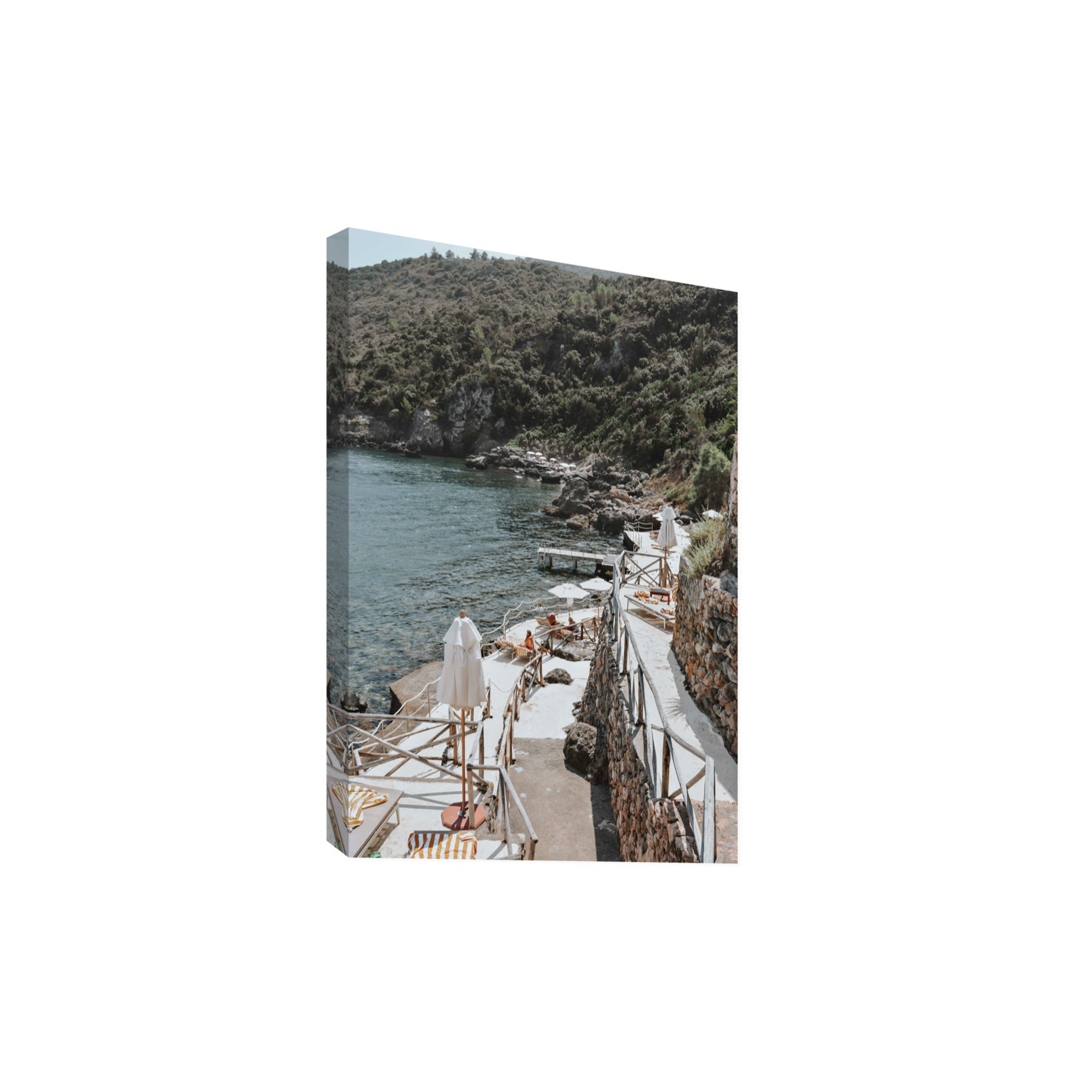 L'Estate Tuscany coastal Italian wall art Extra Large stretched canvas print