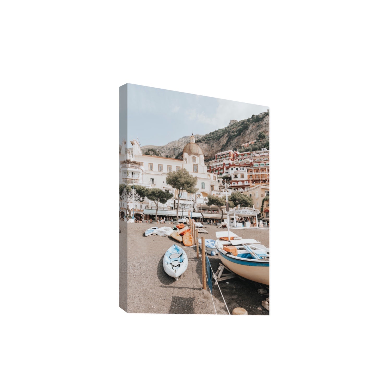 Seaside Hues Positano wall art Extra Large stretched canvas print