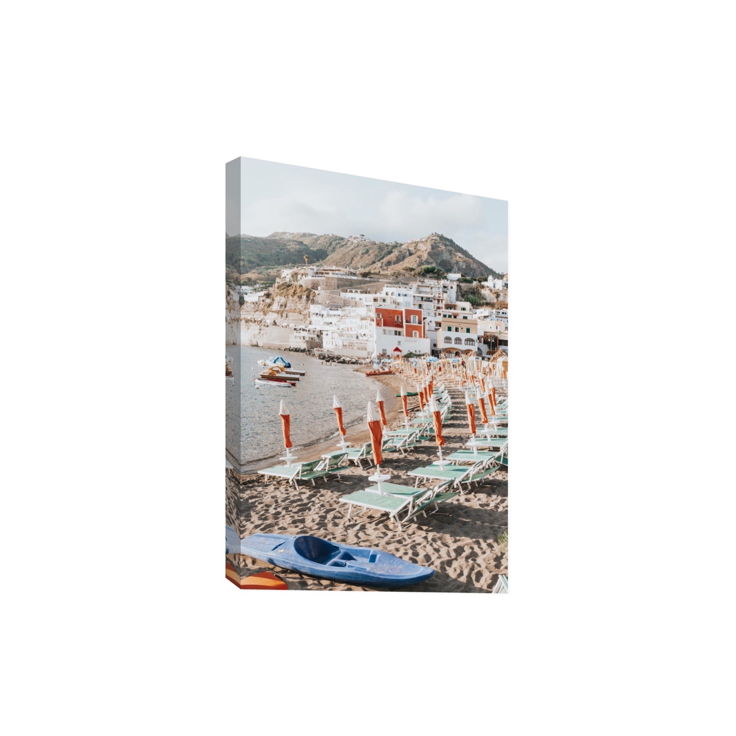 L'Isola del Paradiso Ischia Mediterranean wall art Extra Large stretched canvas print