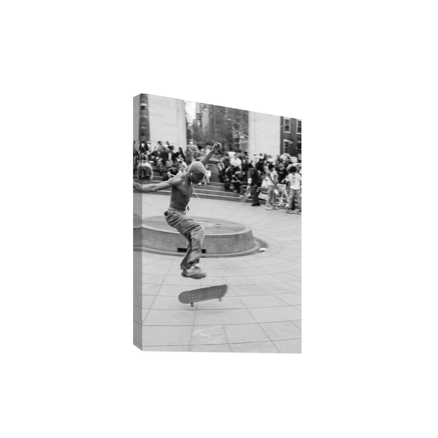 Airborne Rhythms New York NYC Black & White wall art Extra Large stretched canvas print