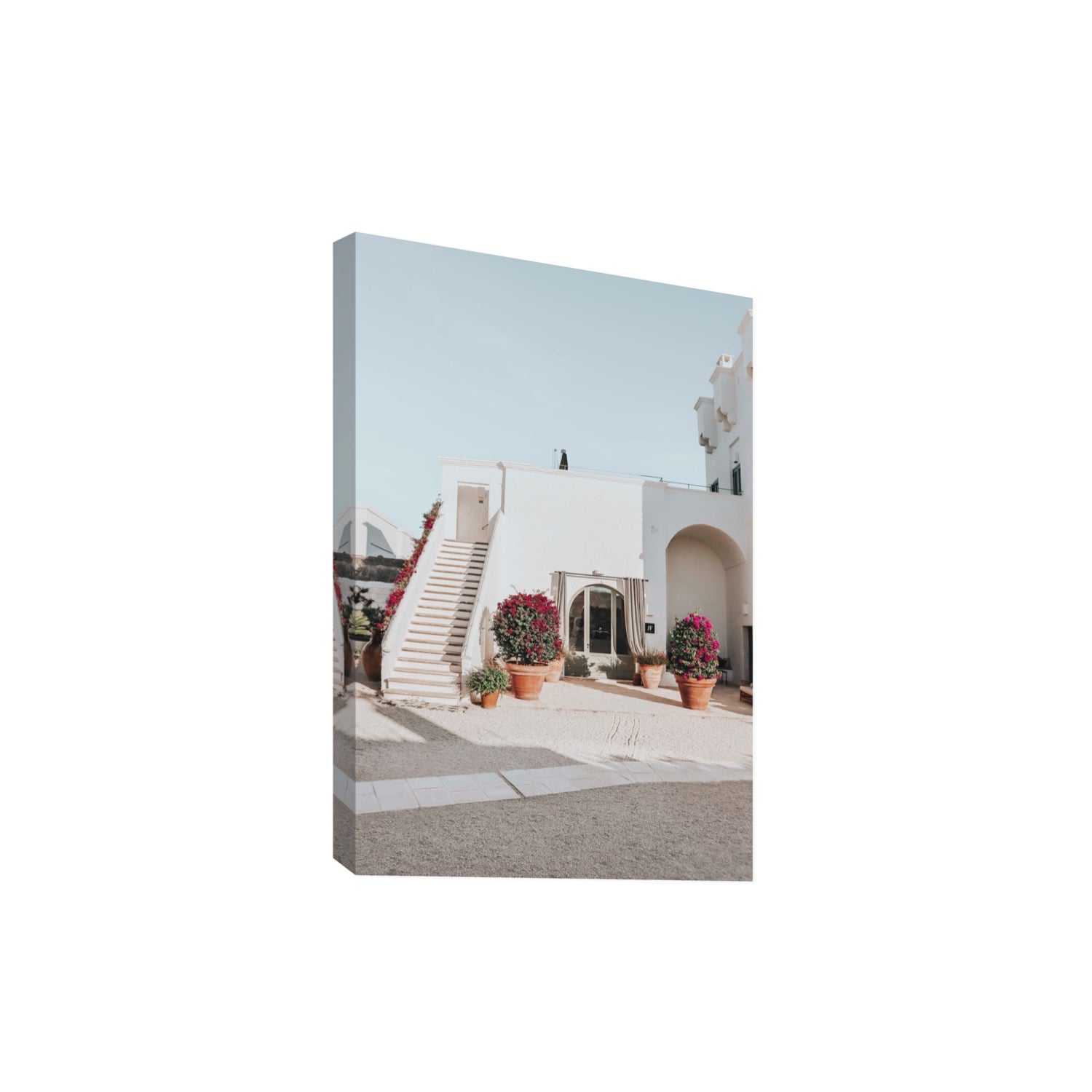 Scala Fiorita Puglia Mediterranean wall art Extra Large stretched canvas print