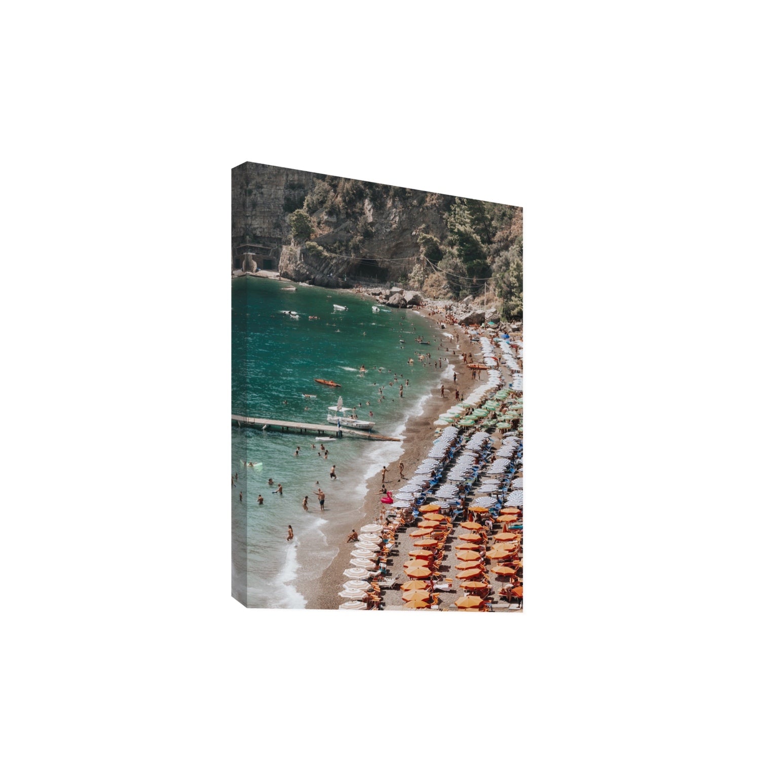 Ocean's Playground Positano decor wall art Extra Large stretched canvas print