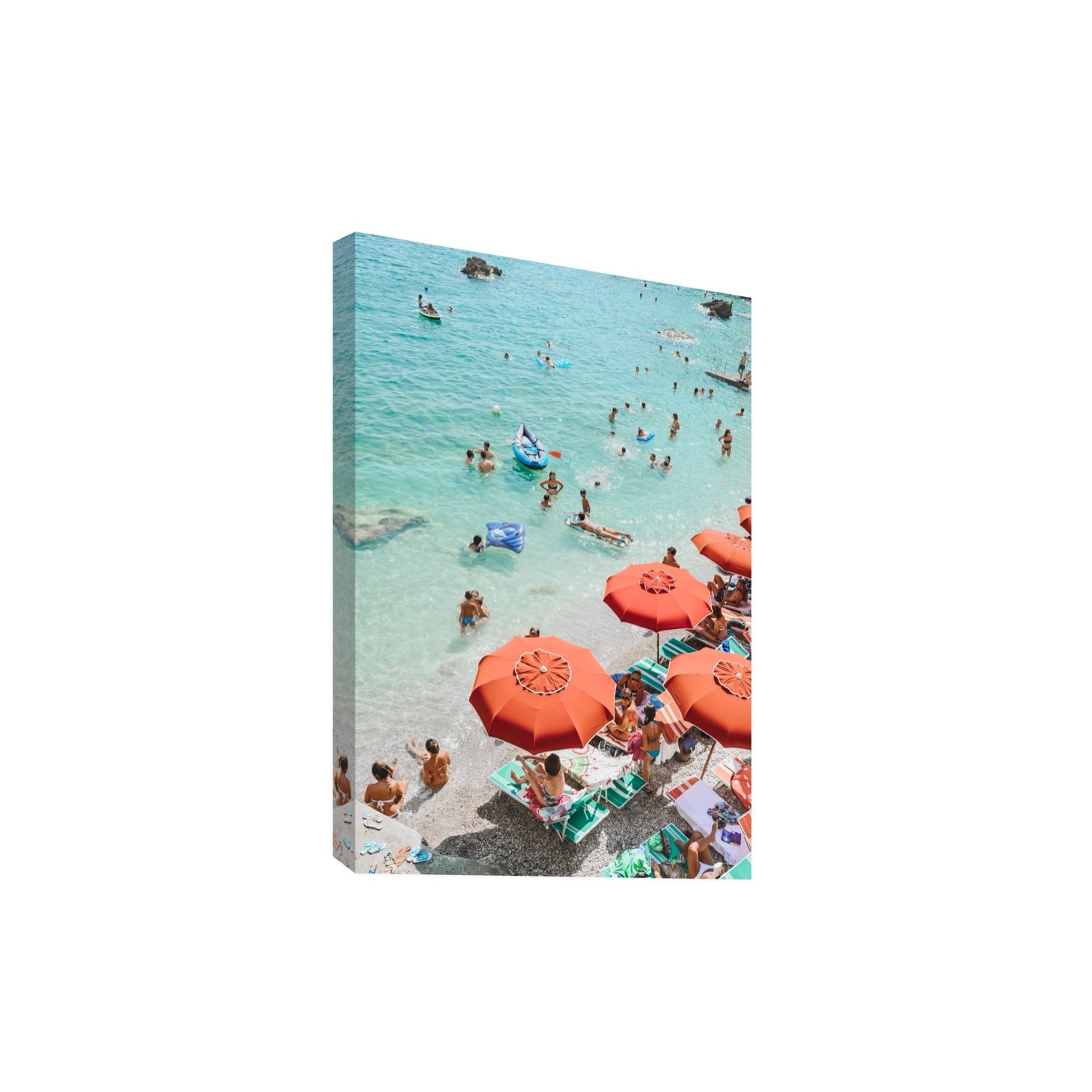 Easy Street Capri Italian beach wall art Extra Large stretched canvas print