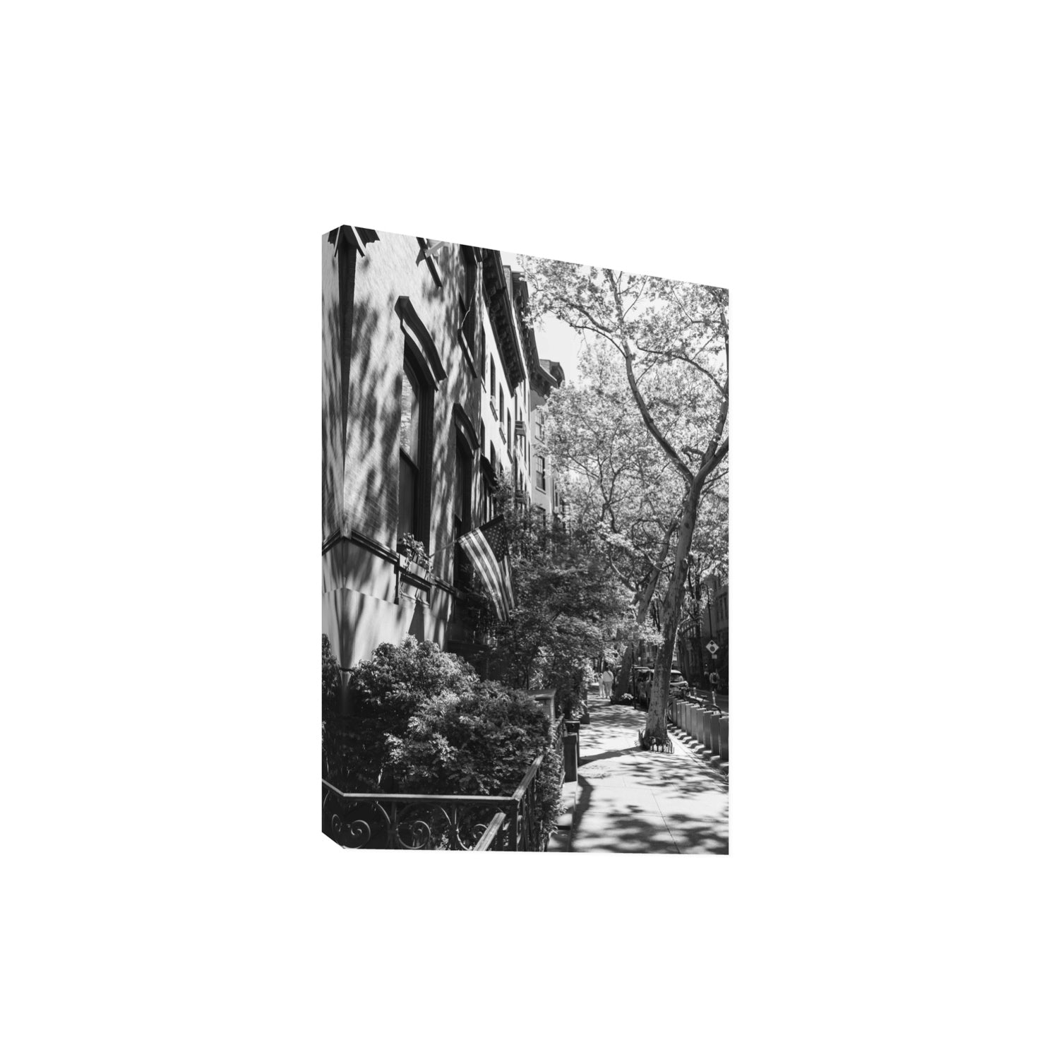 Urban Patriotism New York NYC Black & White wall art Extra Large stretched canvas print
