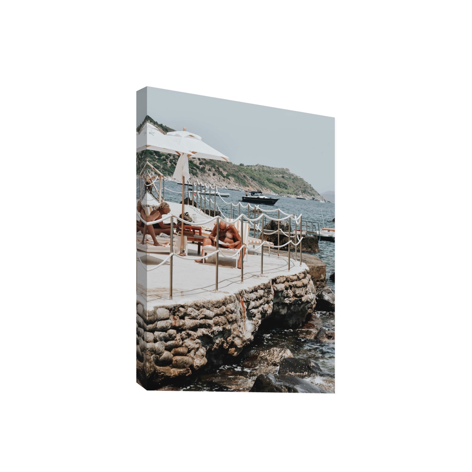 Nonno e Nonna Tuscany coastal Italian wall art Giant stretched canvas print
