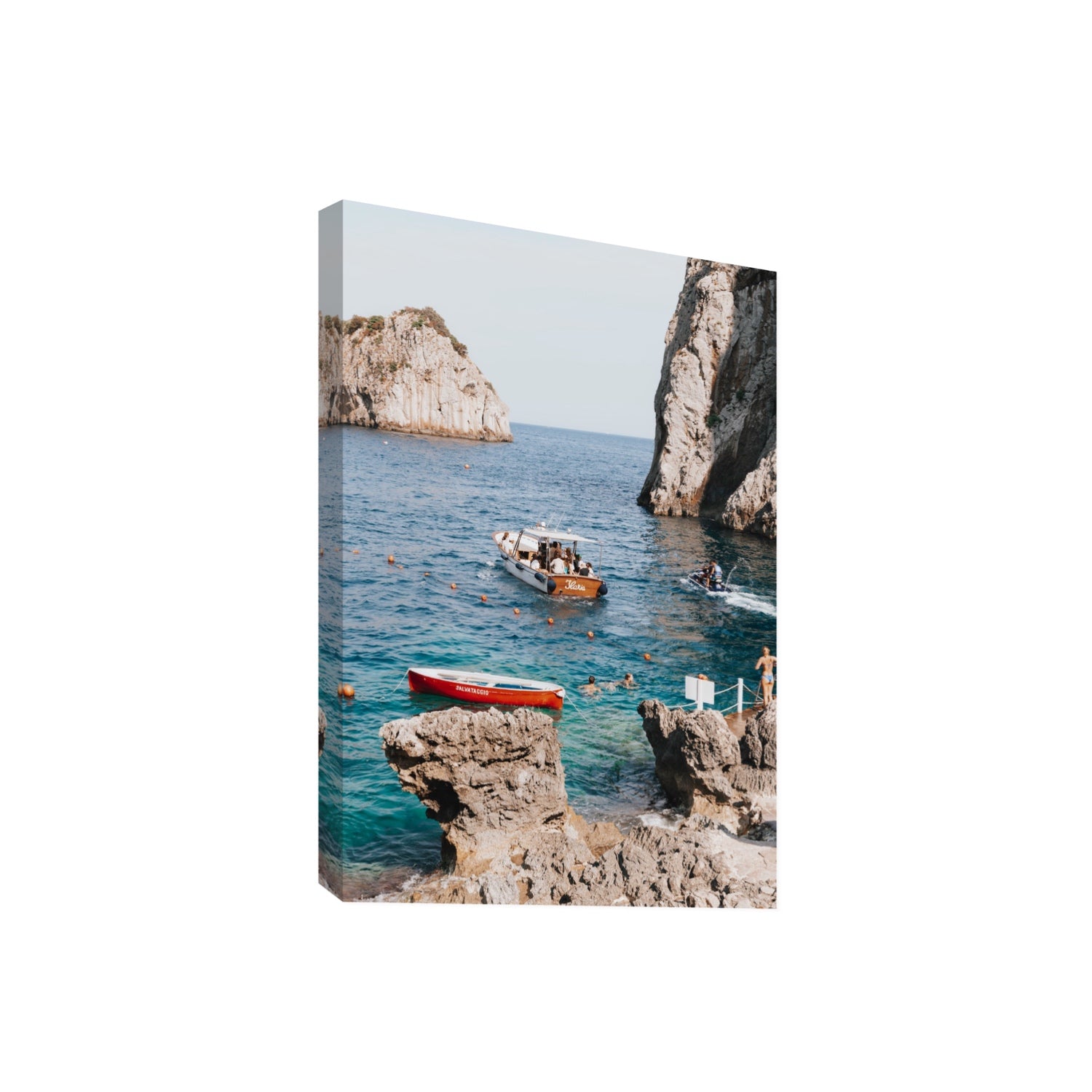Set Sail fine art print, Capri, Italy, Giant, Stretched Canvas
