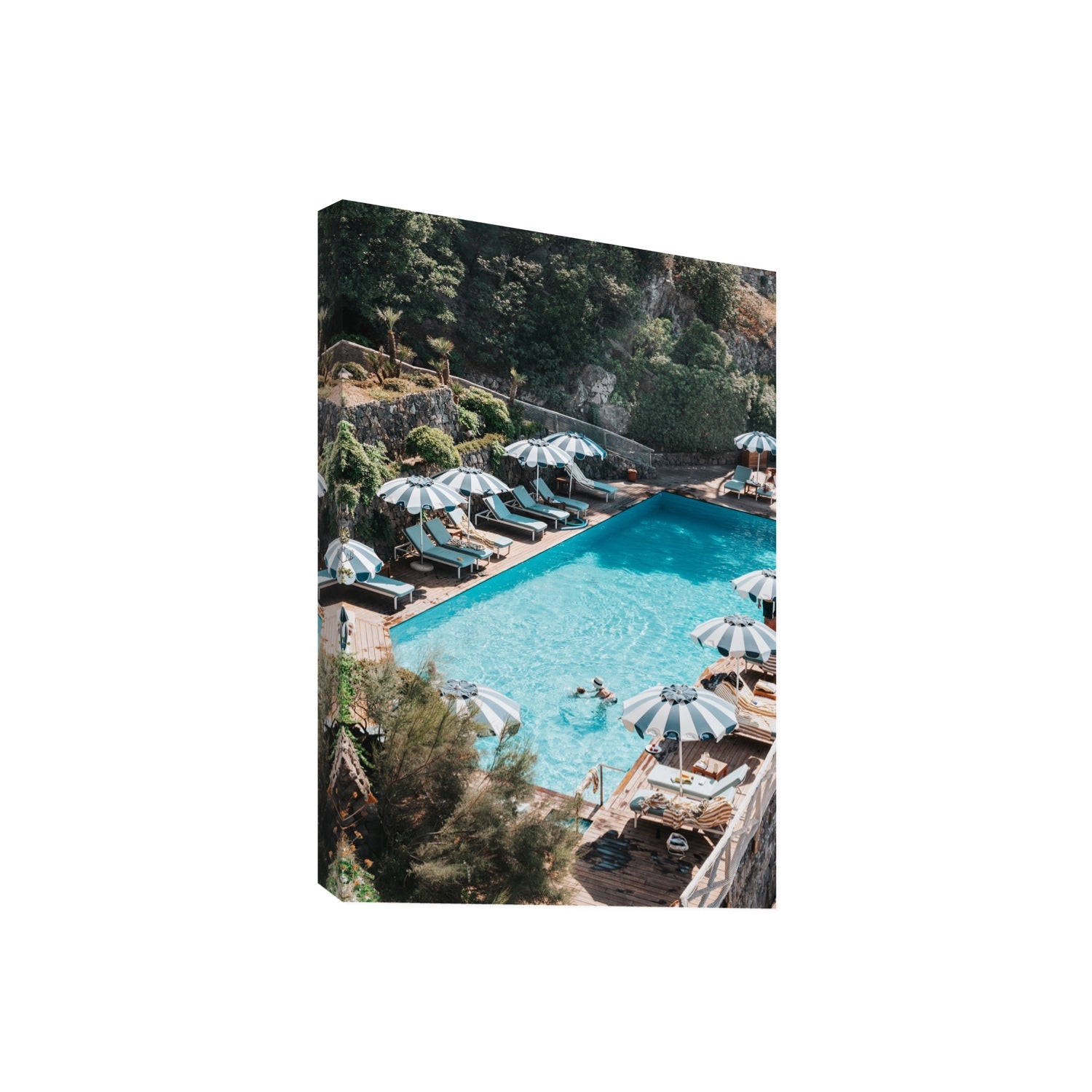 Poolside Paradise fine art print, Ischia, Italy, Giant, Stretched Canvas