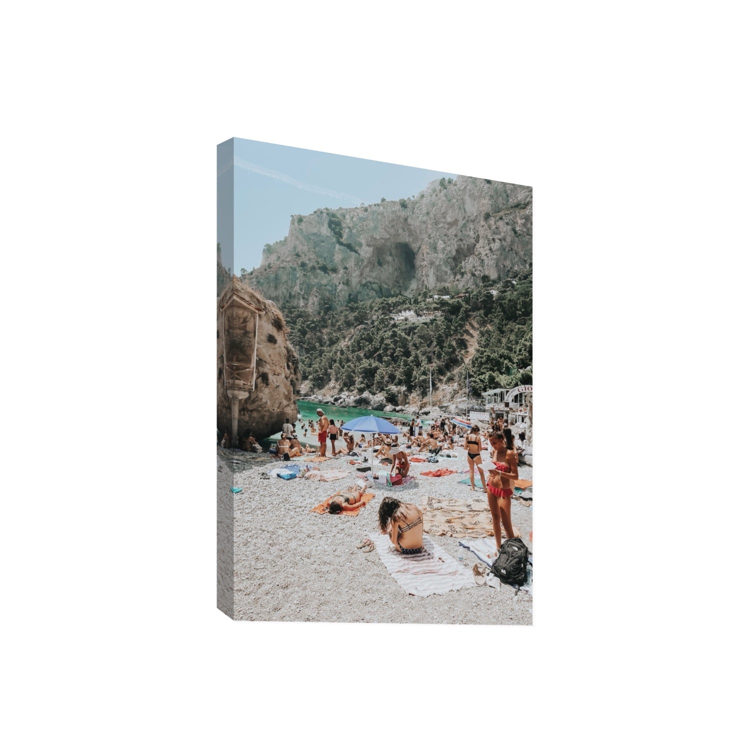 Marina Piccola Capri Mediterranean wall art Giant stretched canvas print