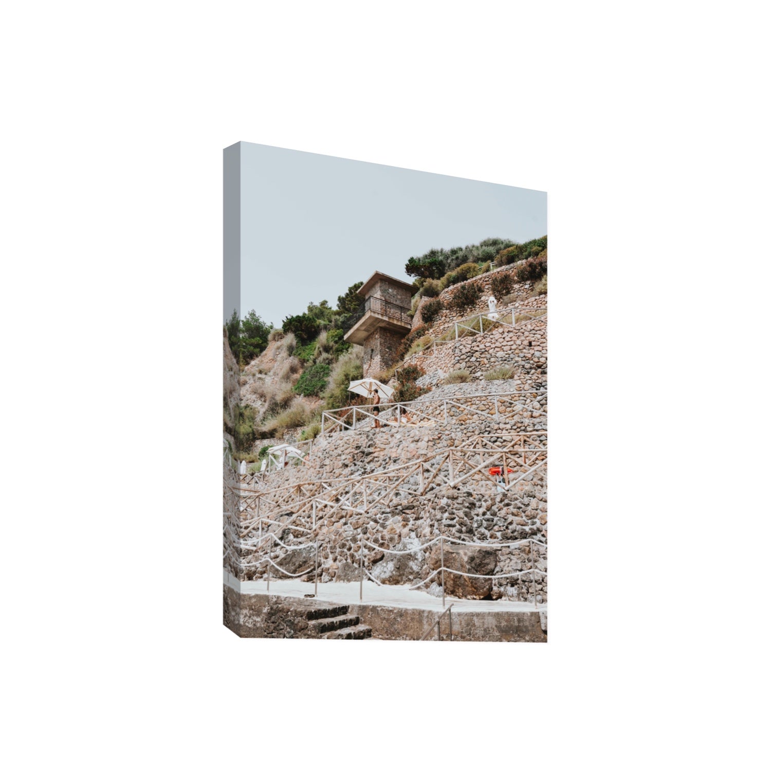 Solitude by the Sea Tuscany coastal Italian wall art Giant stretched canvas print