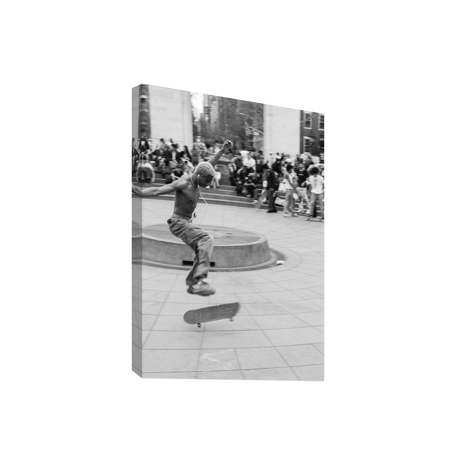 Airborne Rhythms New York NYC Black & White wall art Giant stretched canvas print