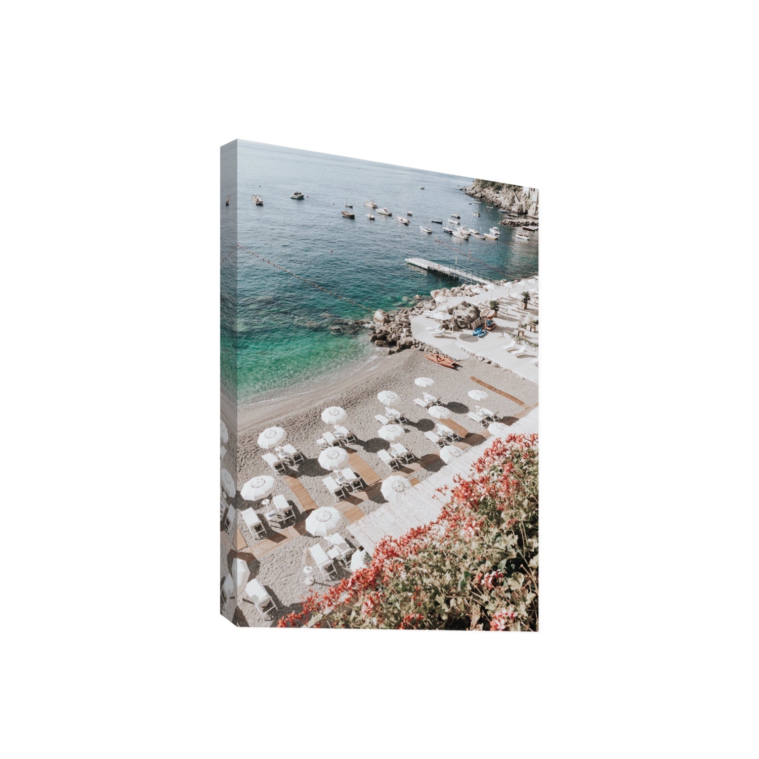 Tranquil Oasis Amalfi coastal wall art Giant stretched canvas print