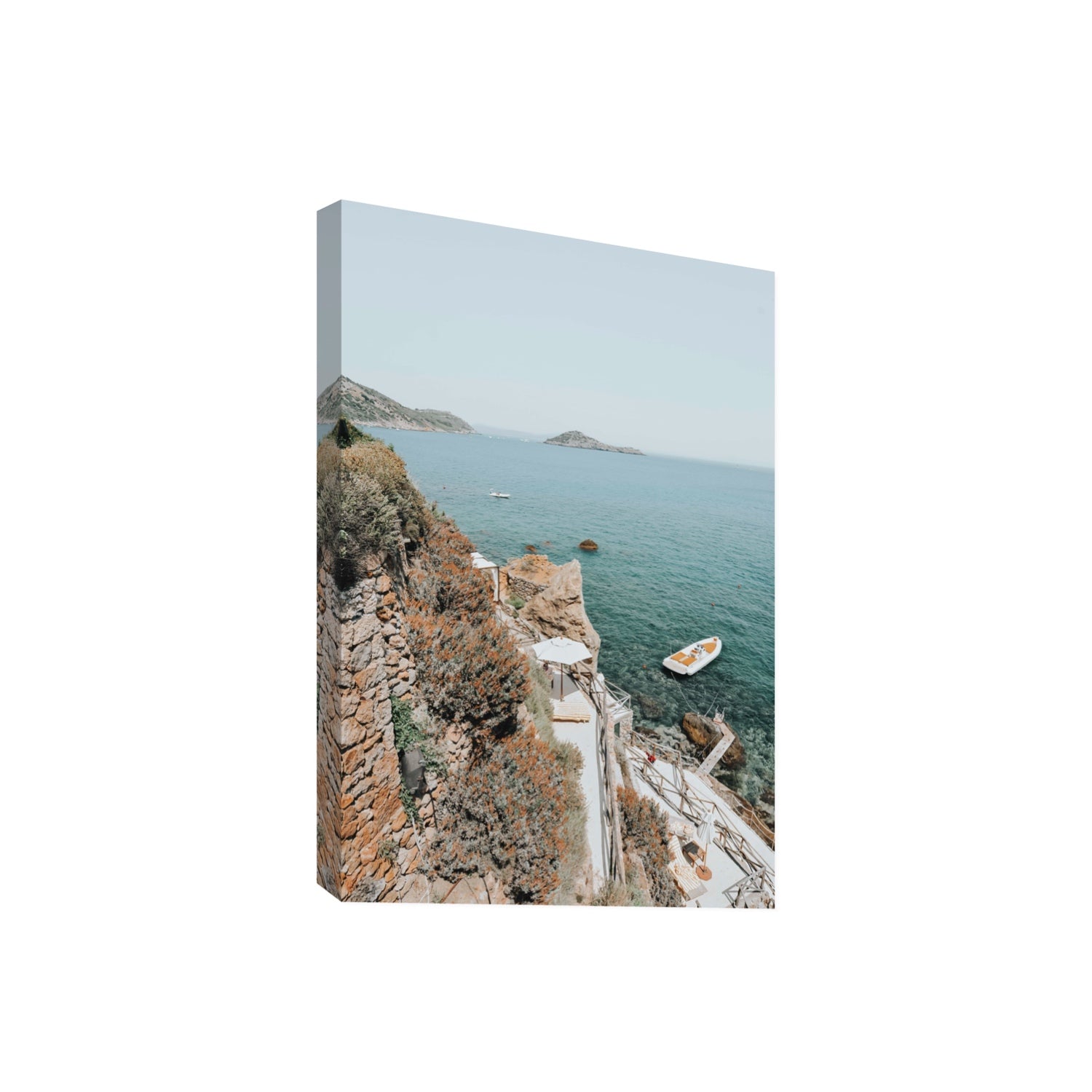 Front Row Seat Tuscany coastal wall art Giant stretched canvas print
