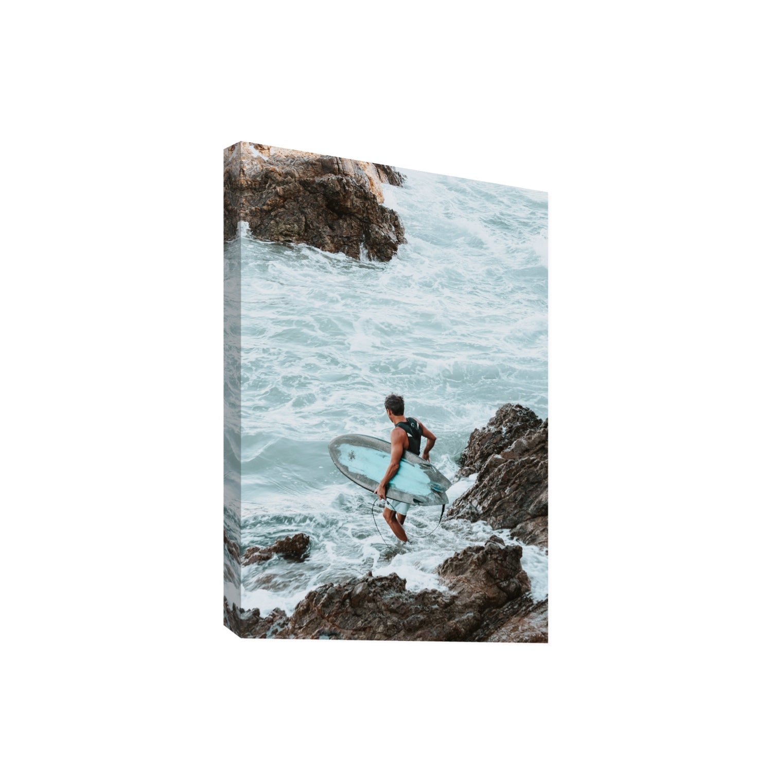 Into The Soup Byron Bay Surf coastal wall art Giant stretched canvas print