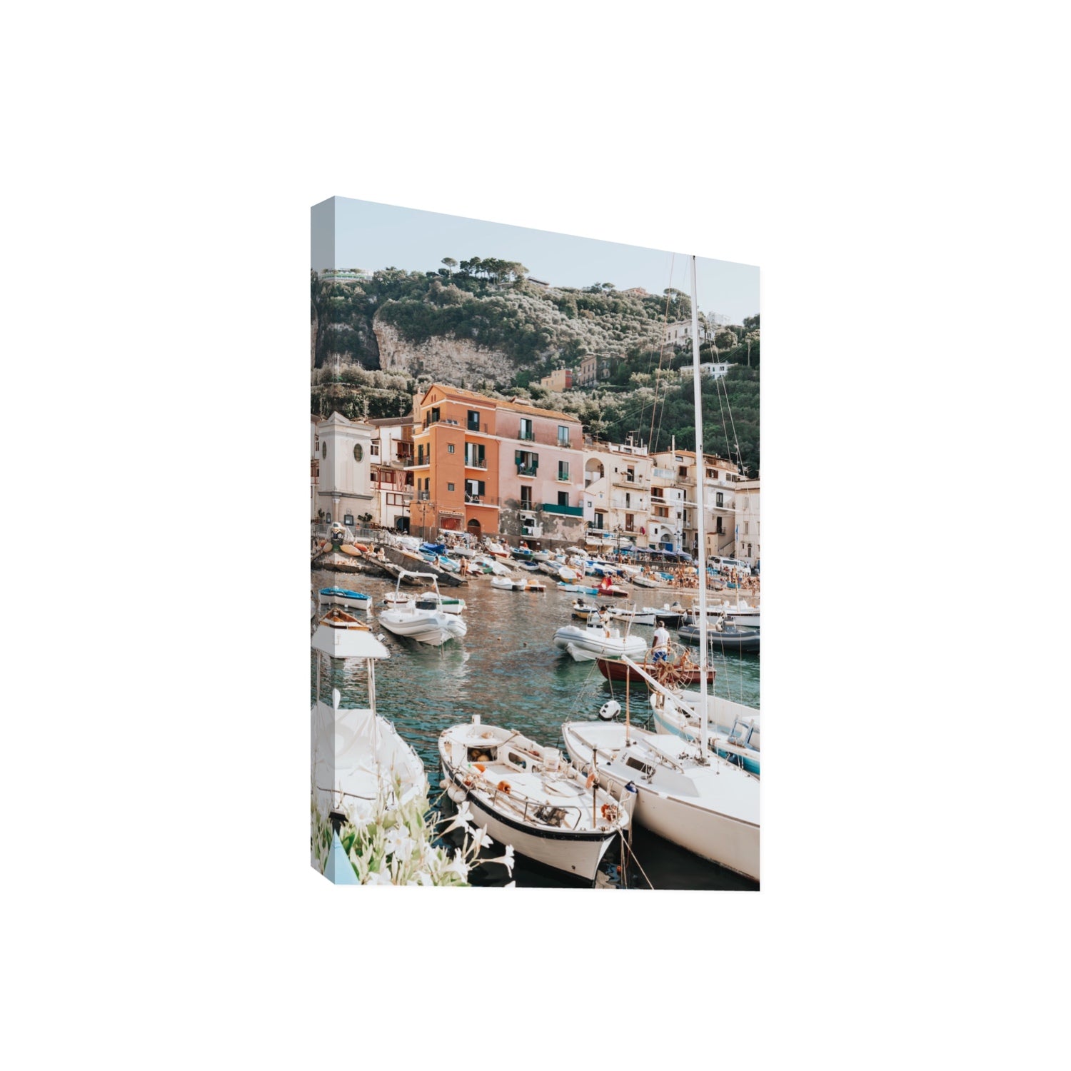 Marina Grande Sorrento coastal Italian wall art Giant stretched canvas print