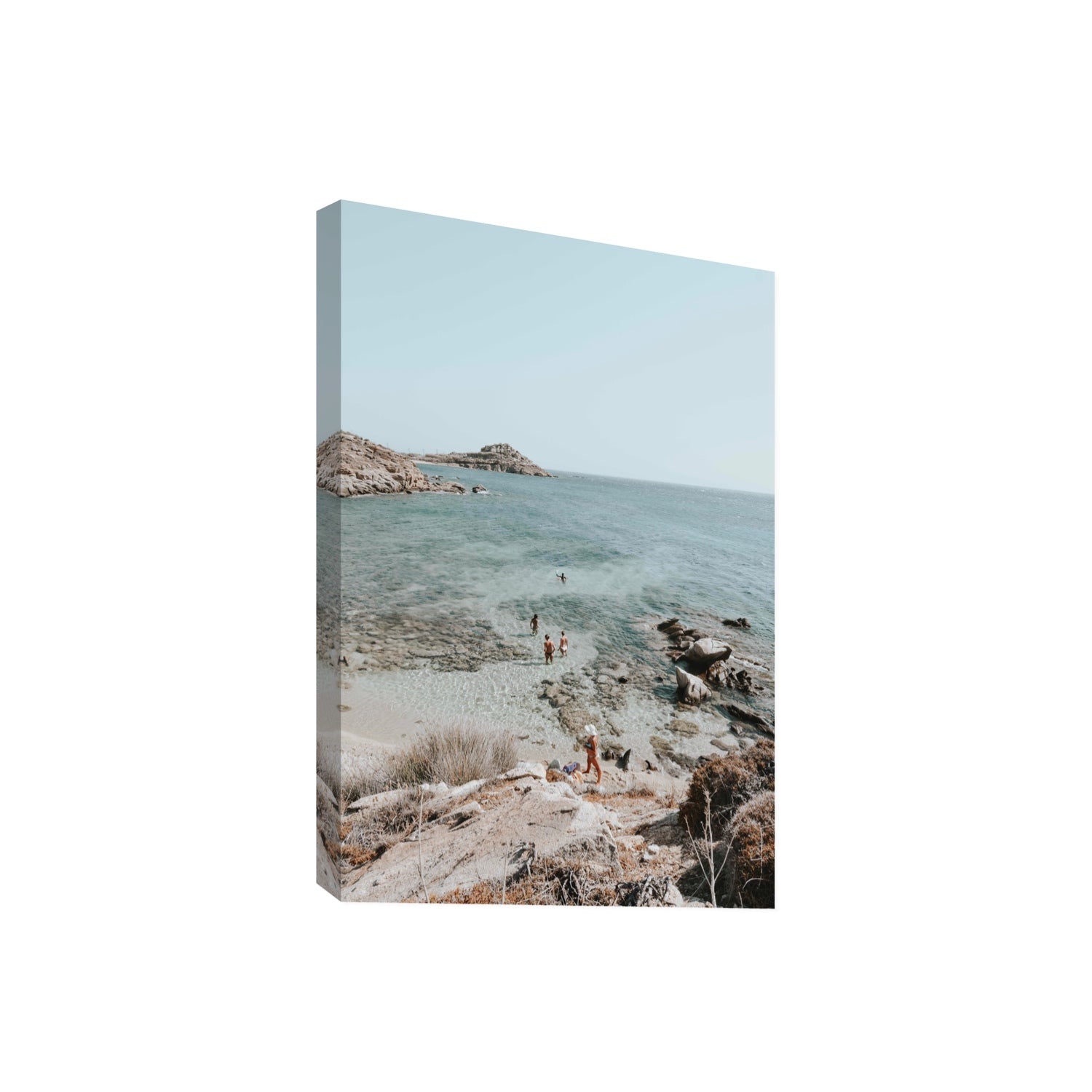Explorers Mykonos Greek island wall art Giant stretched canvas print