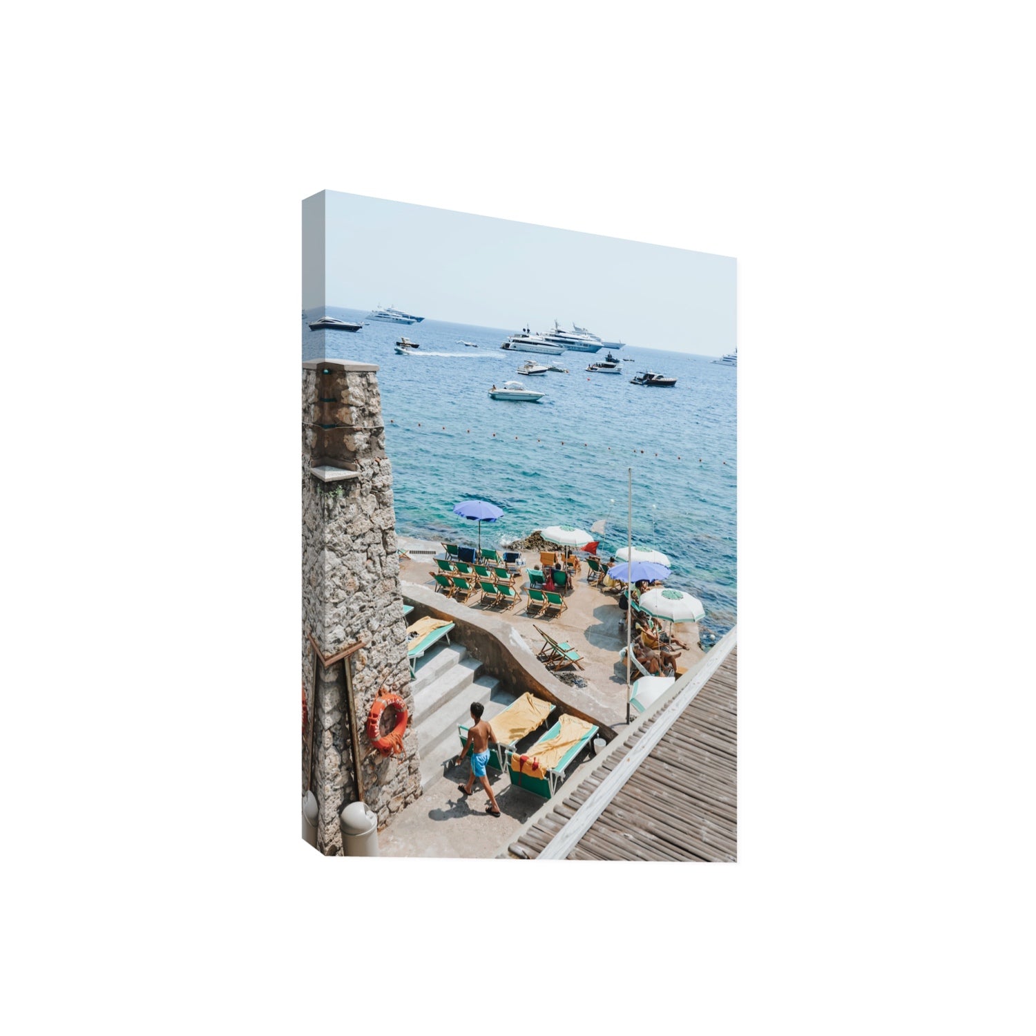 Canzone di Capri Capri Italian beach wall art Giant stretched canvas print