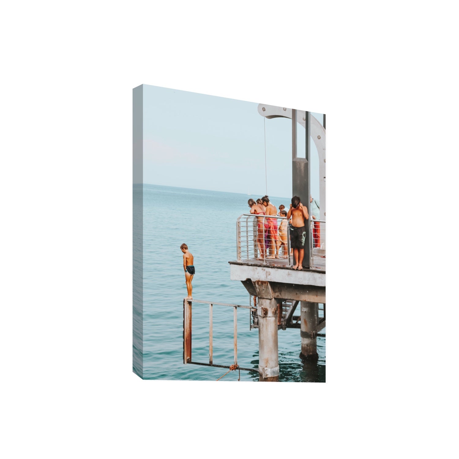Golden Boy Alassio coastal decor wall art Giant stretched canvas print