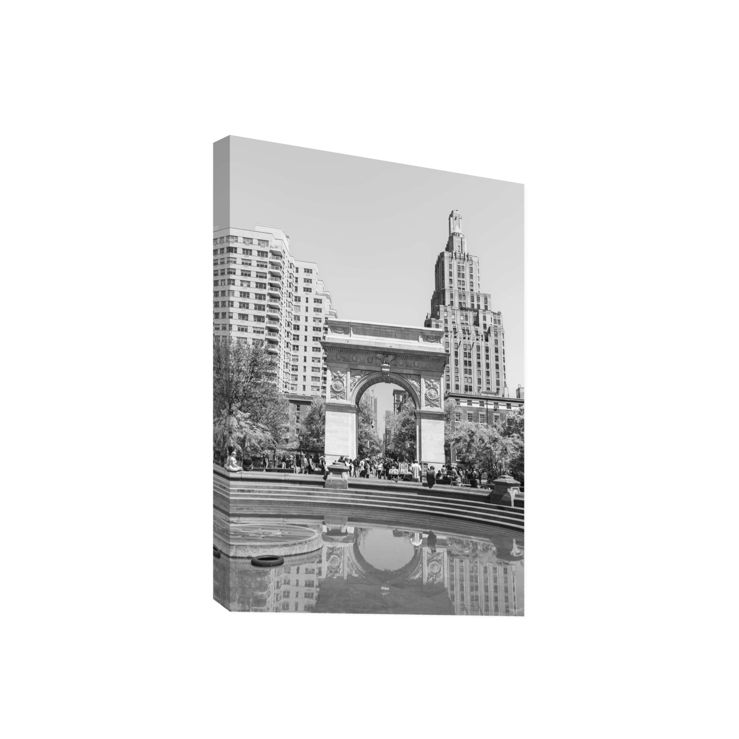 Washington Skyline New York NYC Black & White wall art Giant stretched canvas print