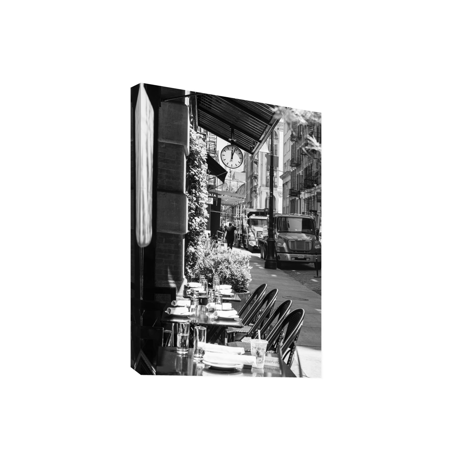 Mercer Street New York NYC Black & White wall art Giant stretched canvas print