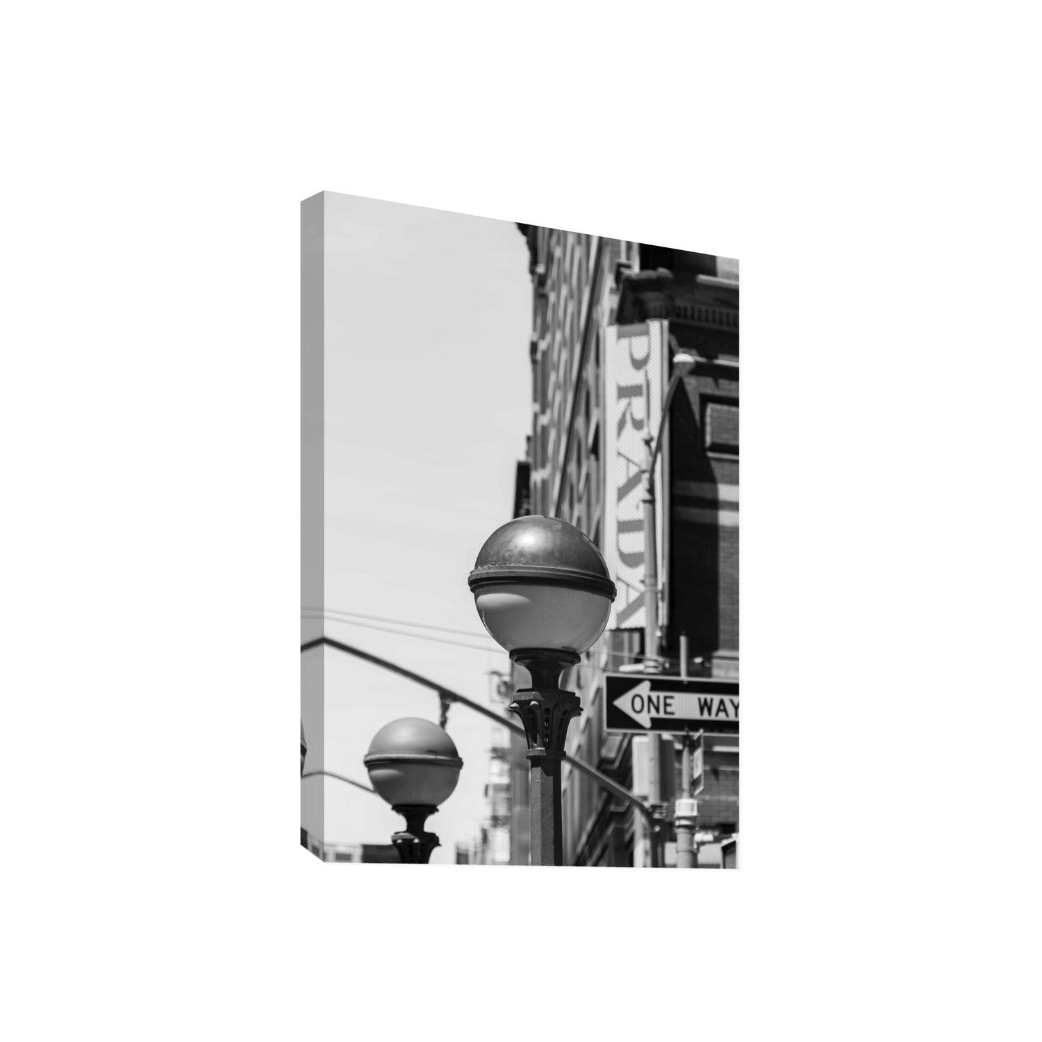Subway Style New York NYC Black & White wall art Giant stretched canvas print
