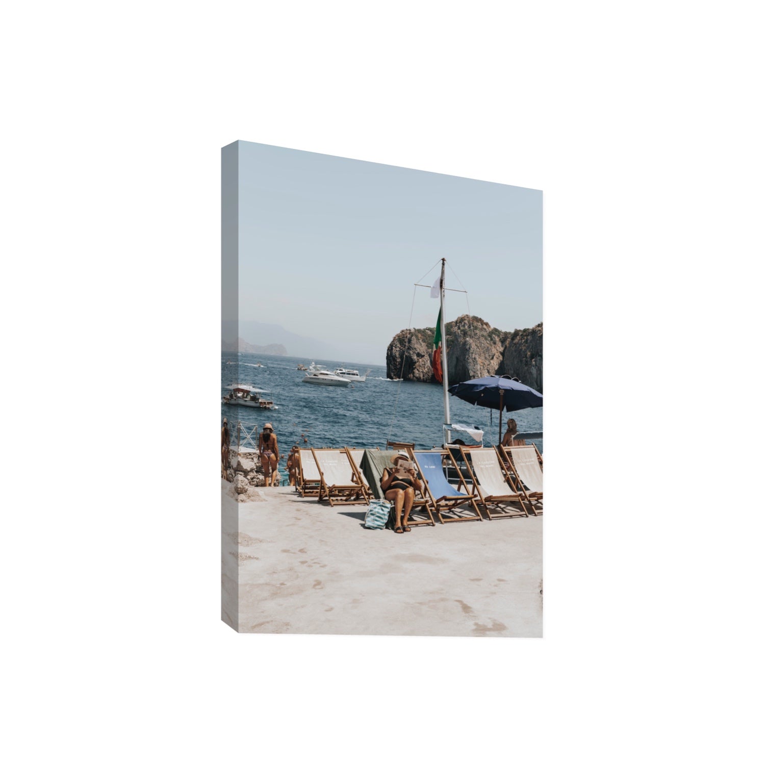 Vintage Sun Goddess fine art print, Capri, Italy, Giant, Stretched Canvas