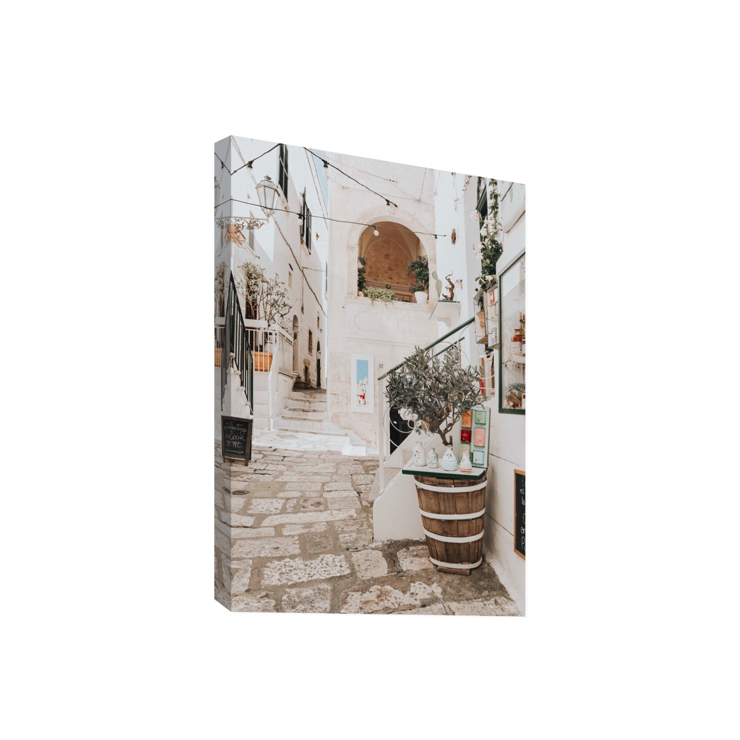 Olive Tree Lane Puglia Ostuni Mediterranean decor wall art Giant stretched canvas print