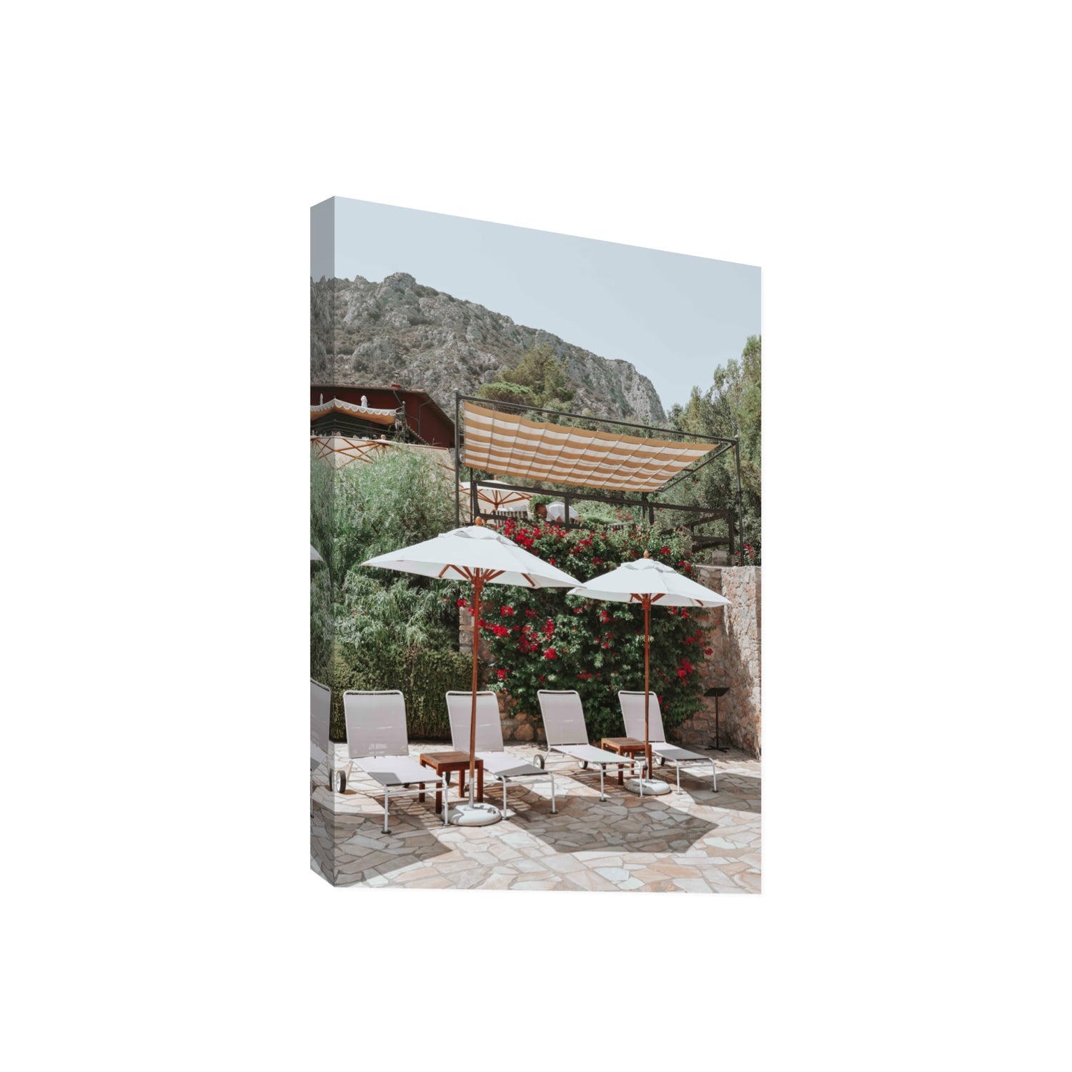 Shades of Leisure Tuscany coastal Italian wall art Giant stretched canvas print