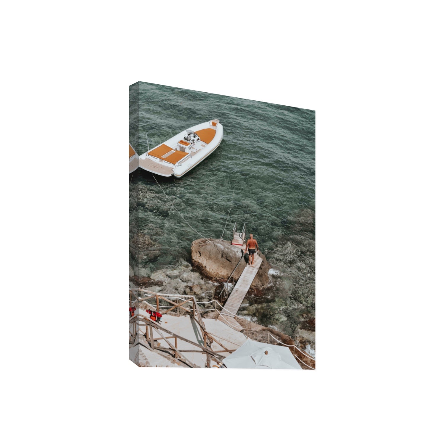 Secret Cove Tuscany coastal Italian wall art Giant stretched canvas print