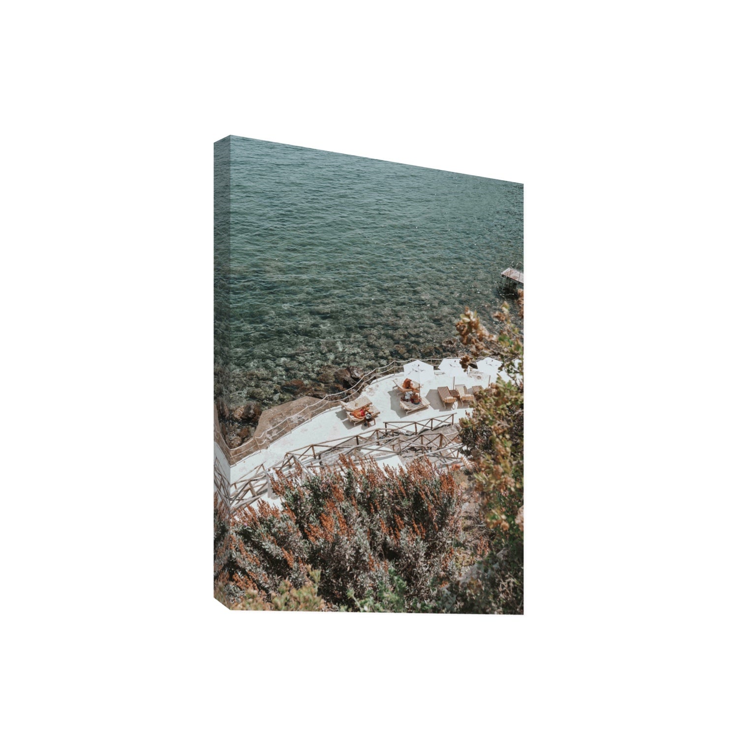 Hidden Gem Tuscany coastal wall art Giant stretched canvas print