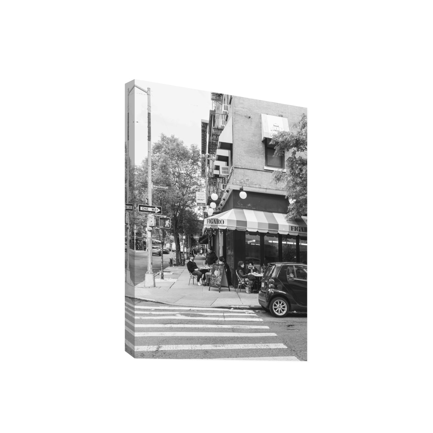 Figaro New York NYC Black & White wall art Giant stretched canvas print
