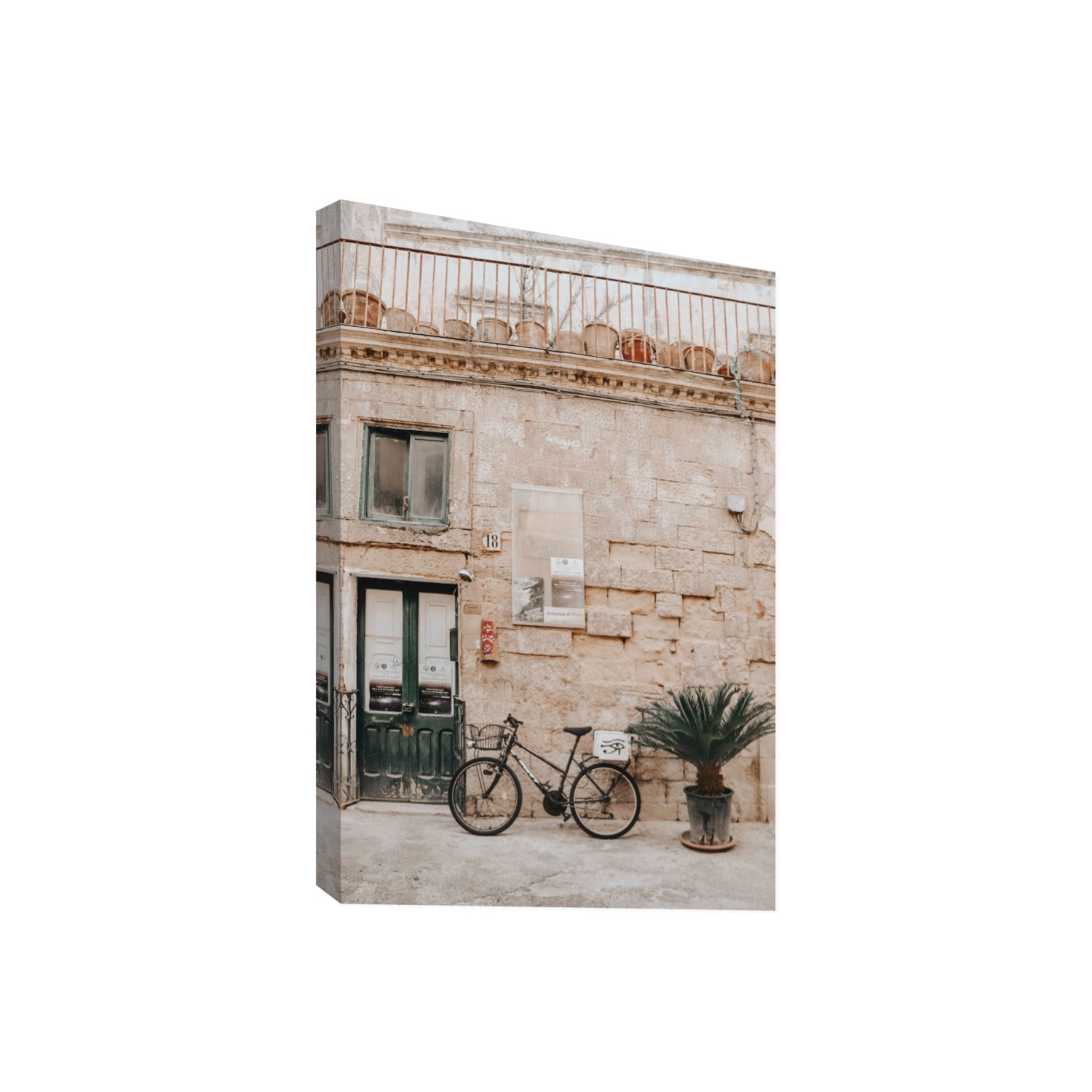Golden Facades Puglia Lecce Italian wall art Giant stretched canvas print