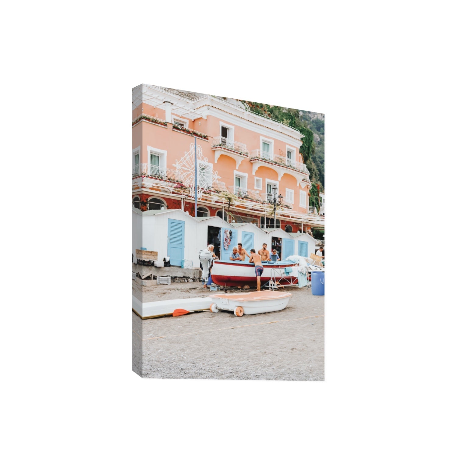 La Riunione della Mattina fine art print, Positano, Italy, Giant, Stretched Canvas