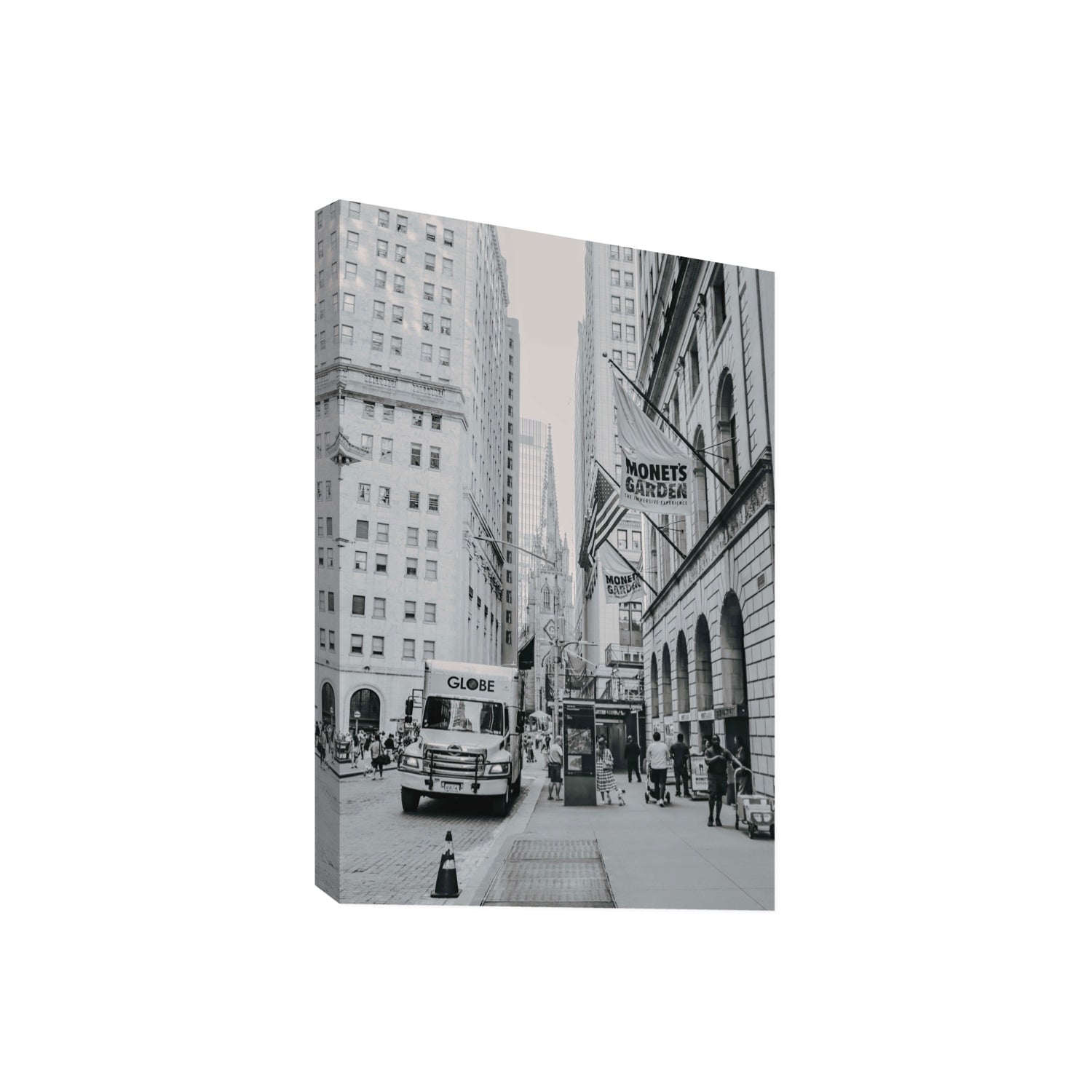 Metropolitan Monotone New York NYC Black & White wall art Giant stretched canvas print