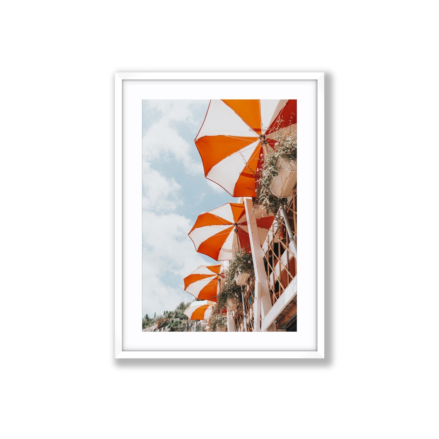 Mantienilo Semplice fine art print, Positano, Italy, Large, White Frame · Matboard, Fine Art Print