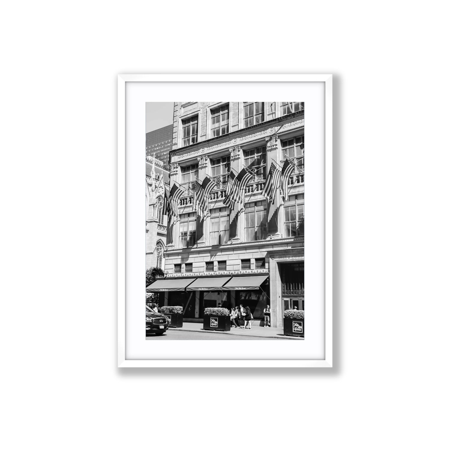 Luxury On Fifth fine art print, New York, United States, Large, White Frame · Matboard, Fine Art Print