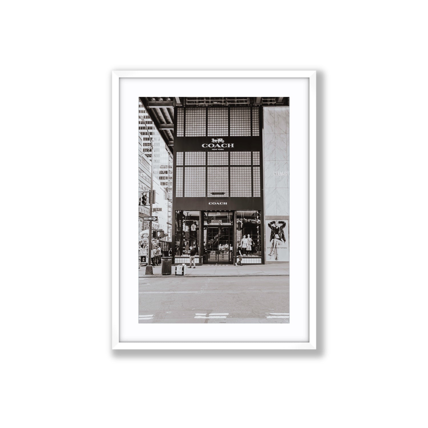Coach Uptown fine art print, New York, United States, Large, White Frame · Matboard, Fine Art Print