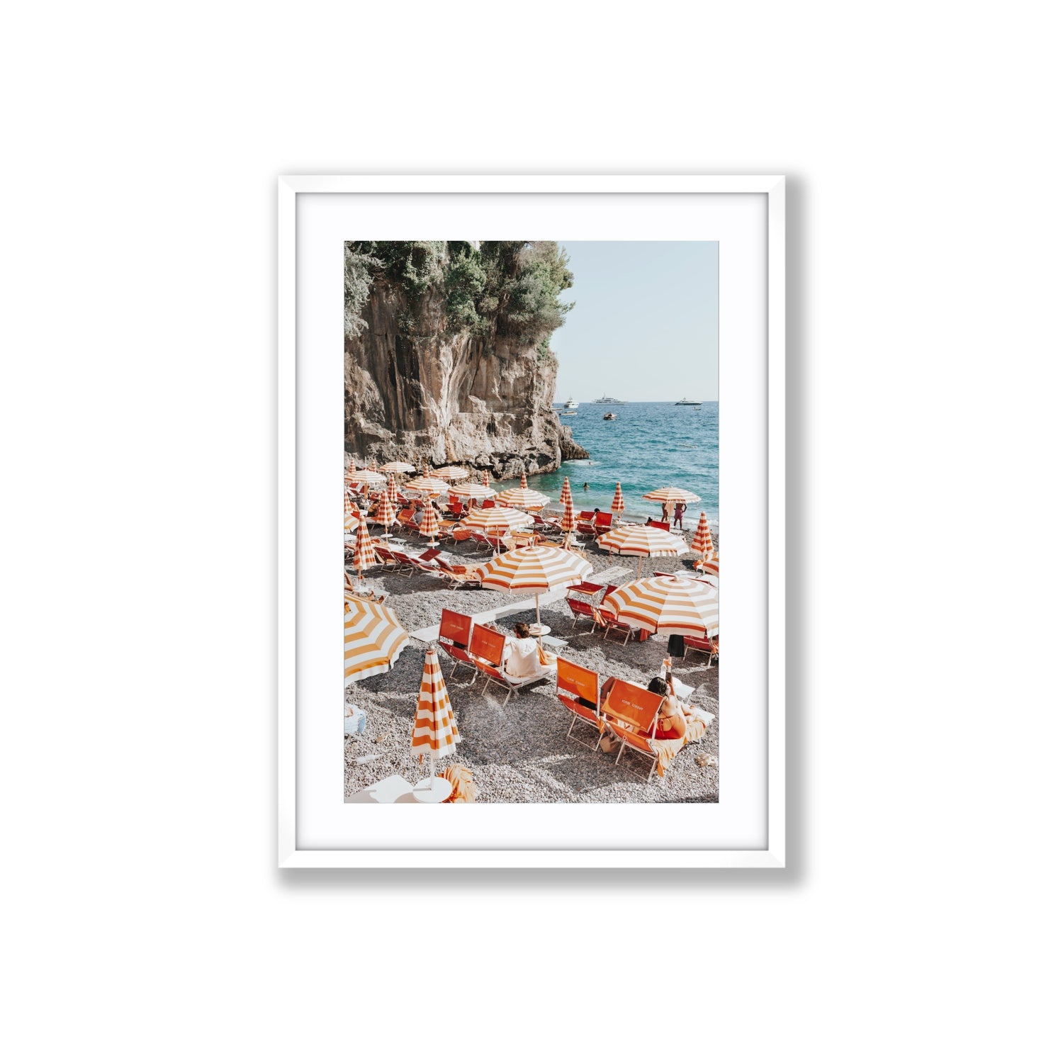 Tangerine Dream fine art print, Positano, Italy, Large, White Frame · Matboard, Fine Art Print