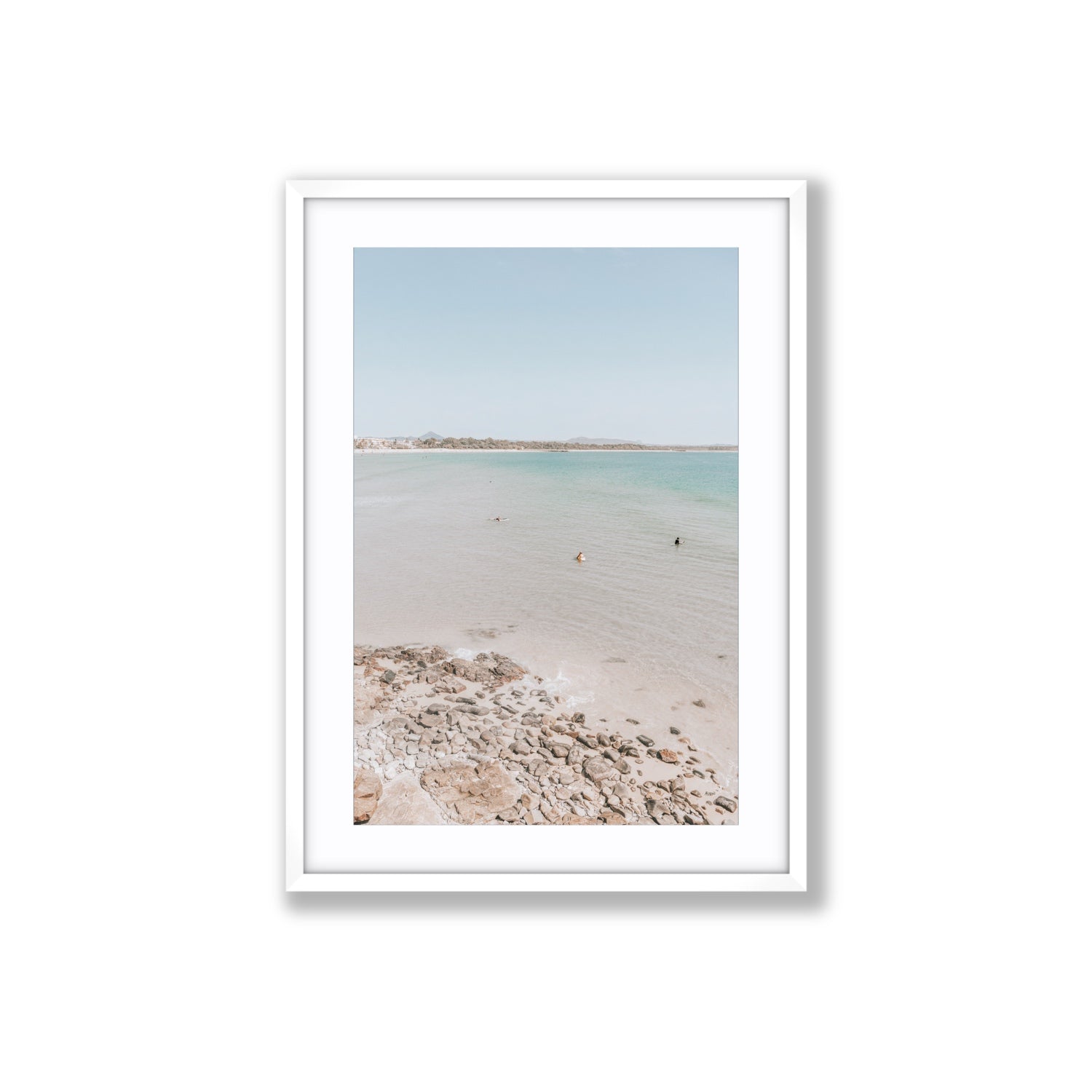 Sweet Serotonin fine art print, Noosa, Australia, coastal scenes artwork, Large, White Frame · Matboard, Fine Art Print