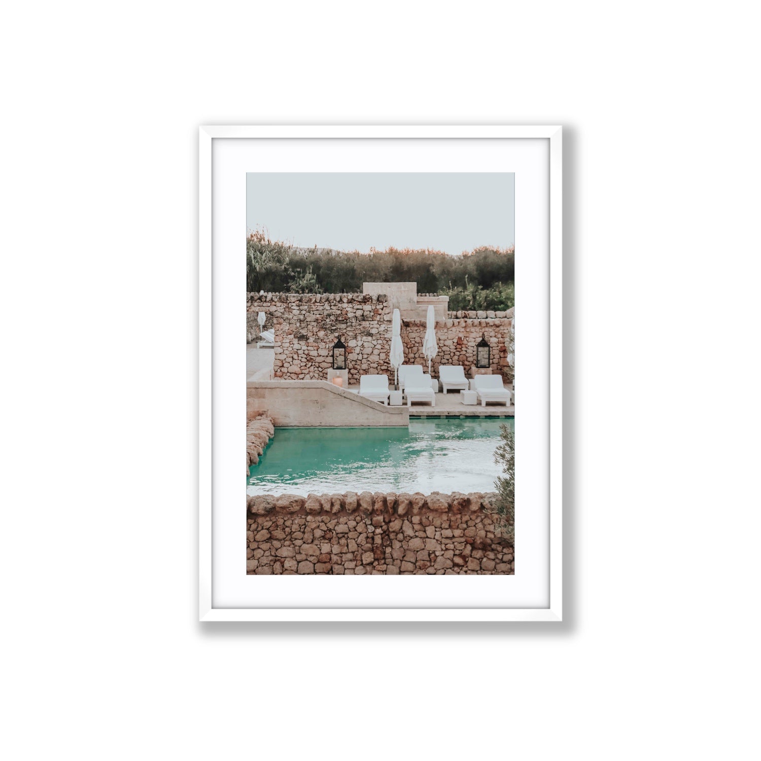 Stone Refuge fine art print, Puglia, Italy, Large, White Frame · Matboard, Fine Art Print