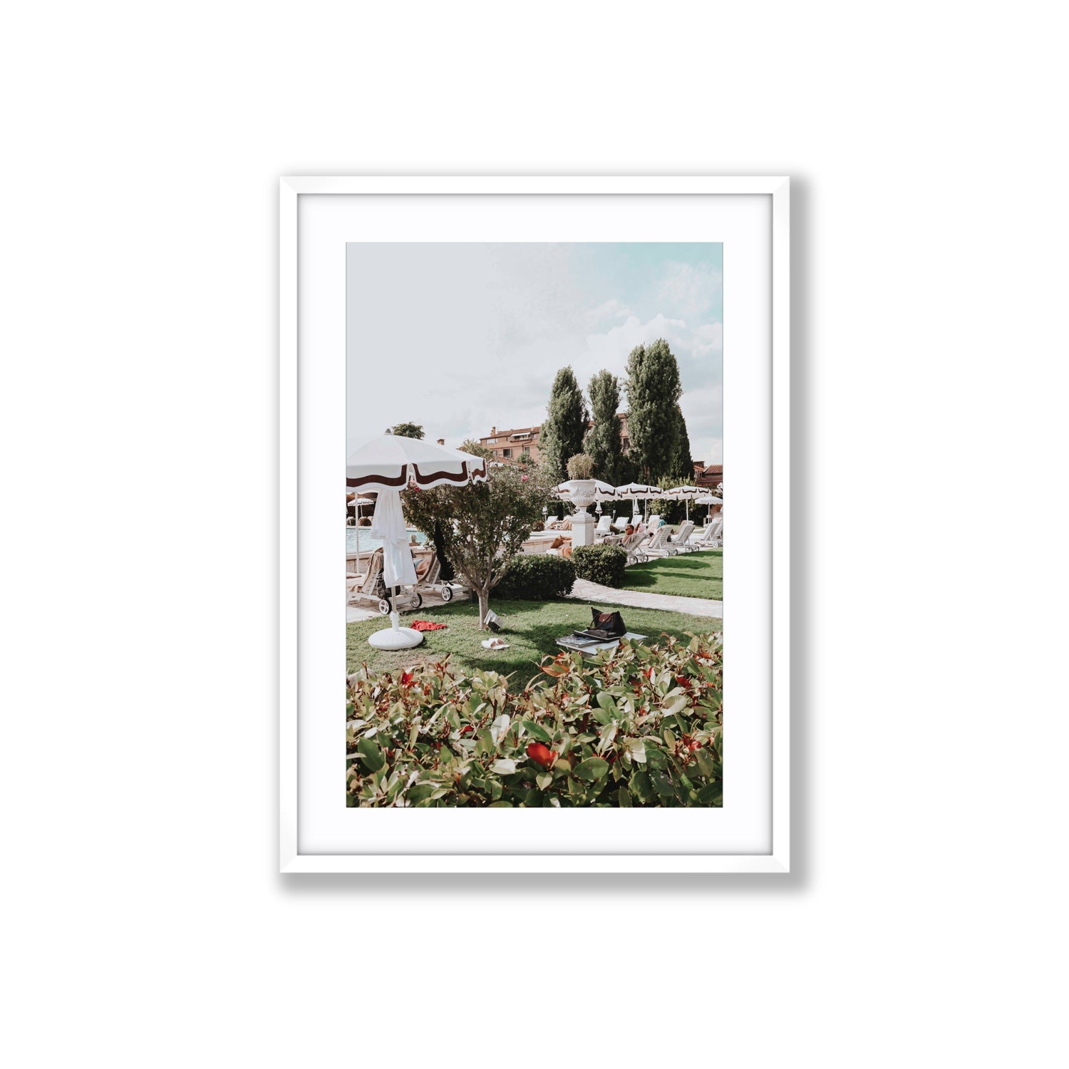 La Serenissima Venice Italian wall art Large fine art print in white frame with matboard