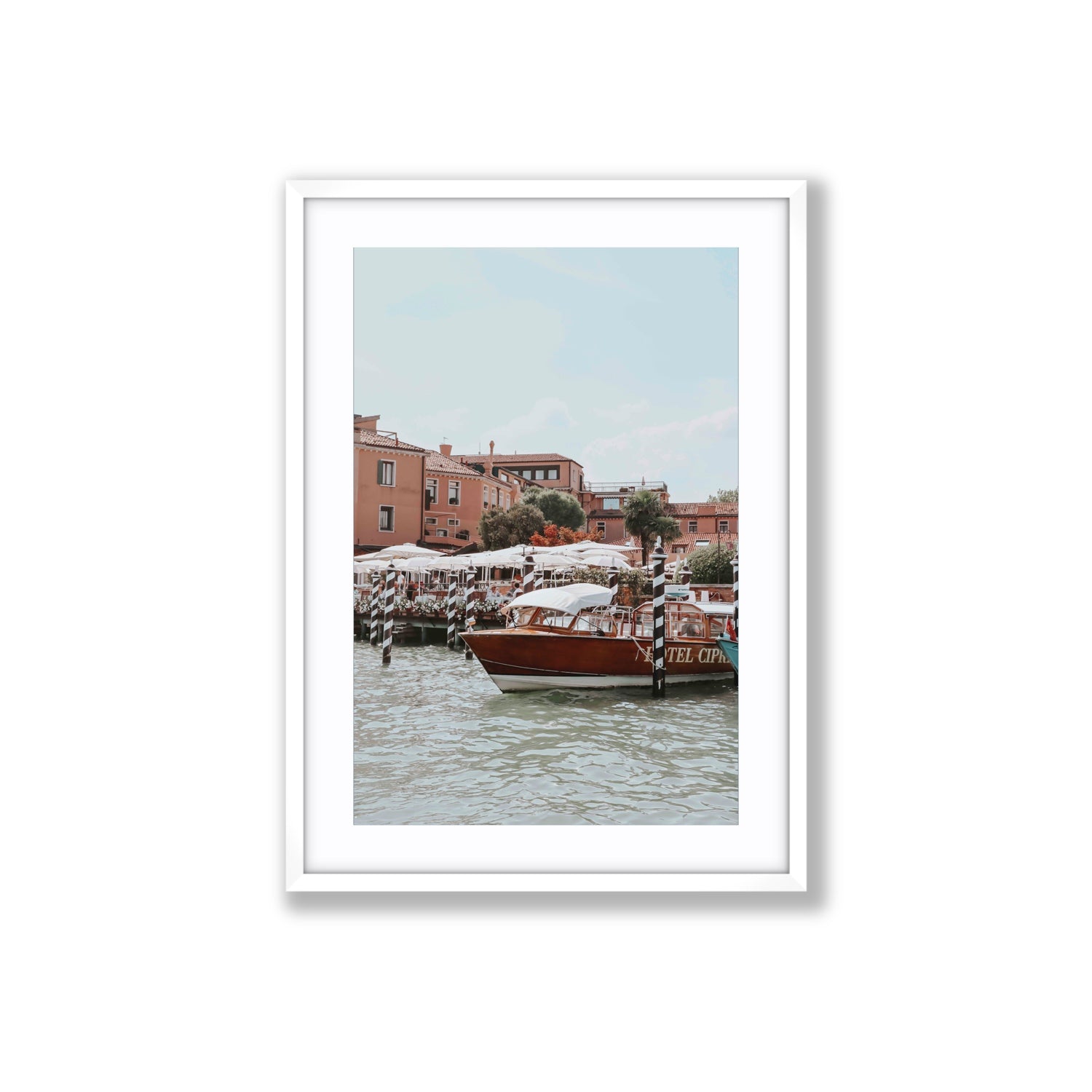 Queen Of The Adriatic Venice Italian wall art Large fine art print in white frame with matboard